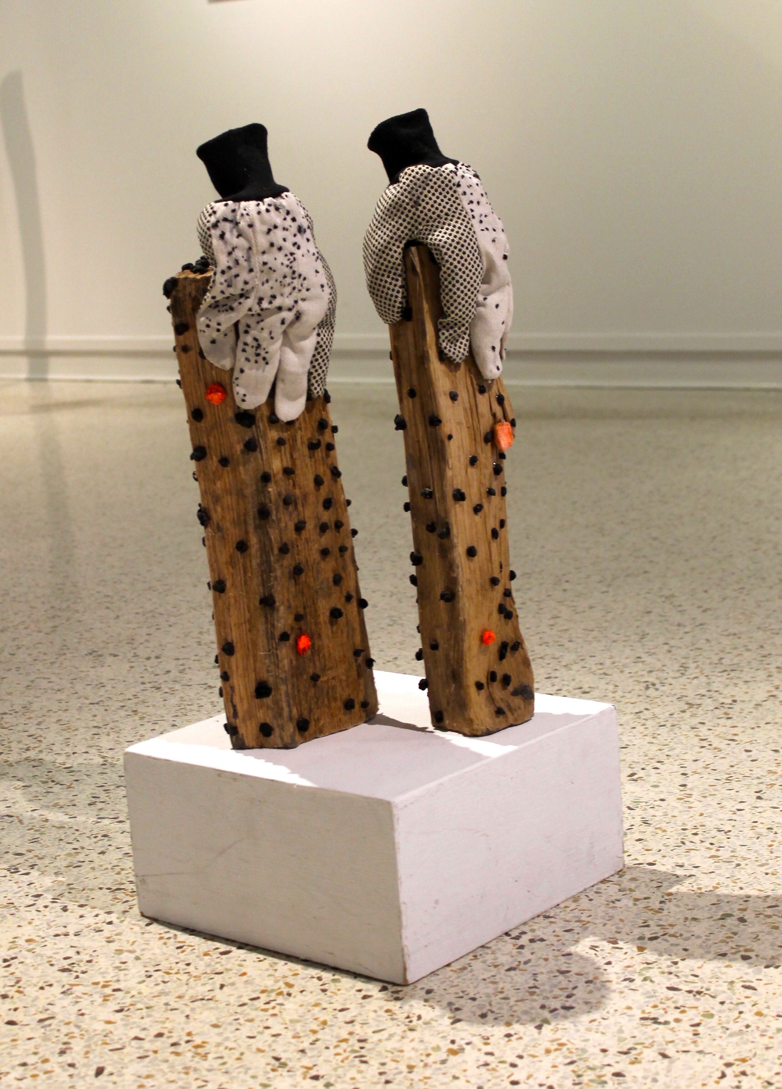 Harry's Help 2018 Wood, paper, cotton gloves
