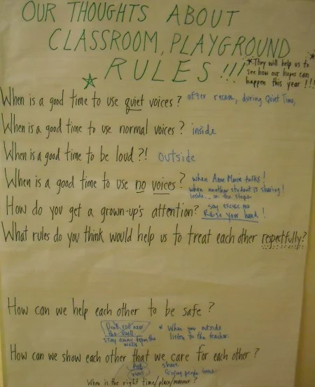 Class Brainstorm_Teacher Facilitated_Thoughts about Rules