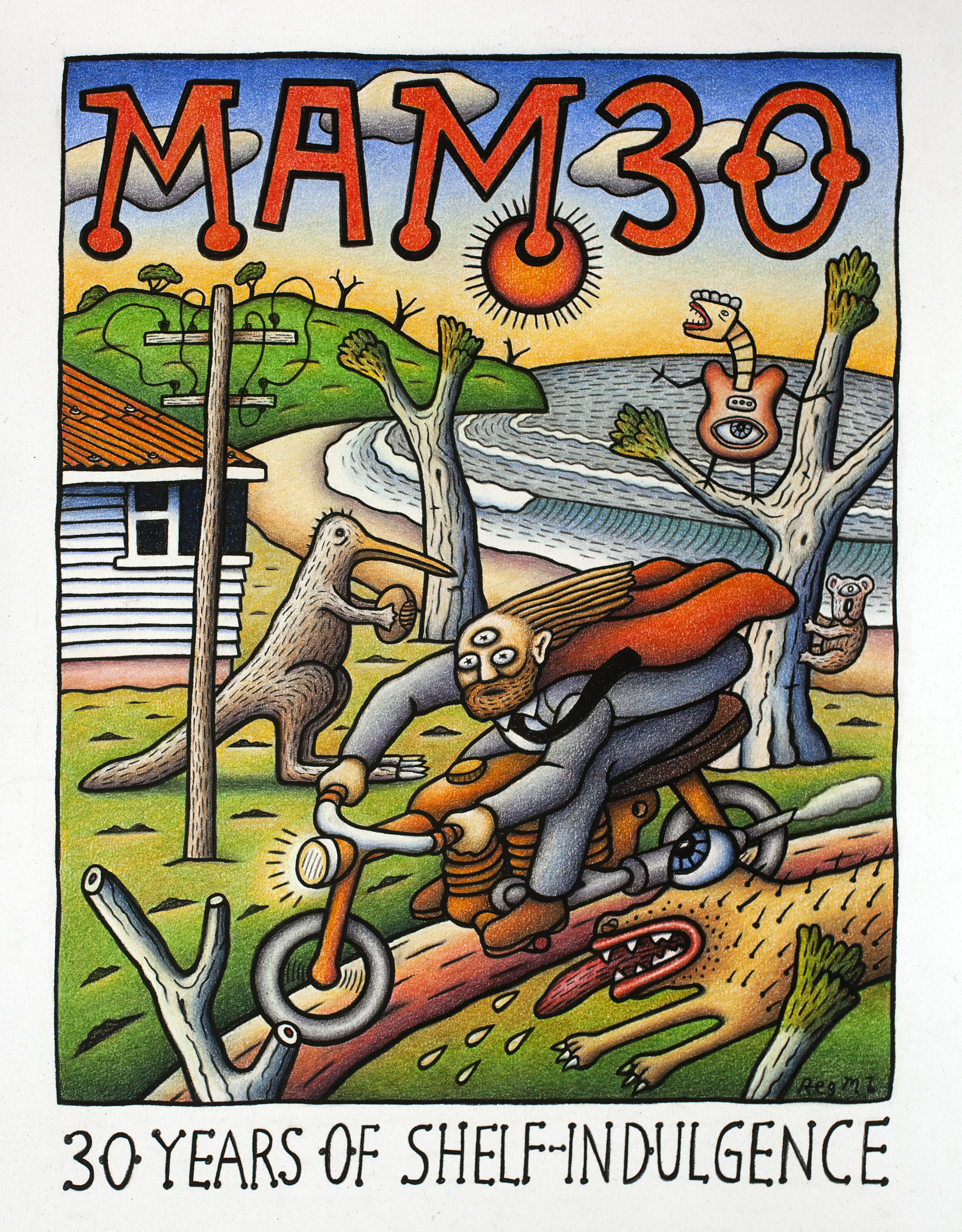Mambo: 30 Years of Shelf-Indulgence artwork by Reg Mombassa