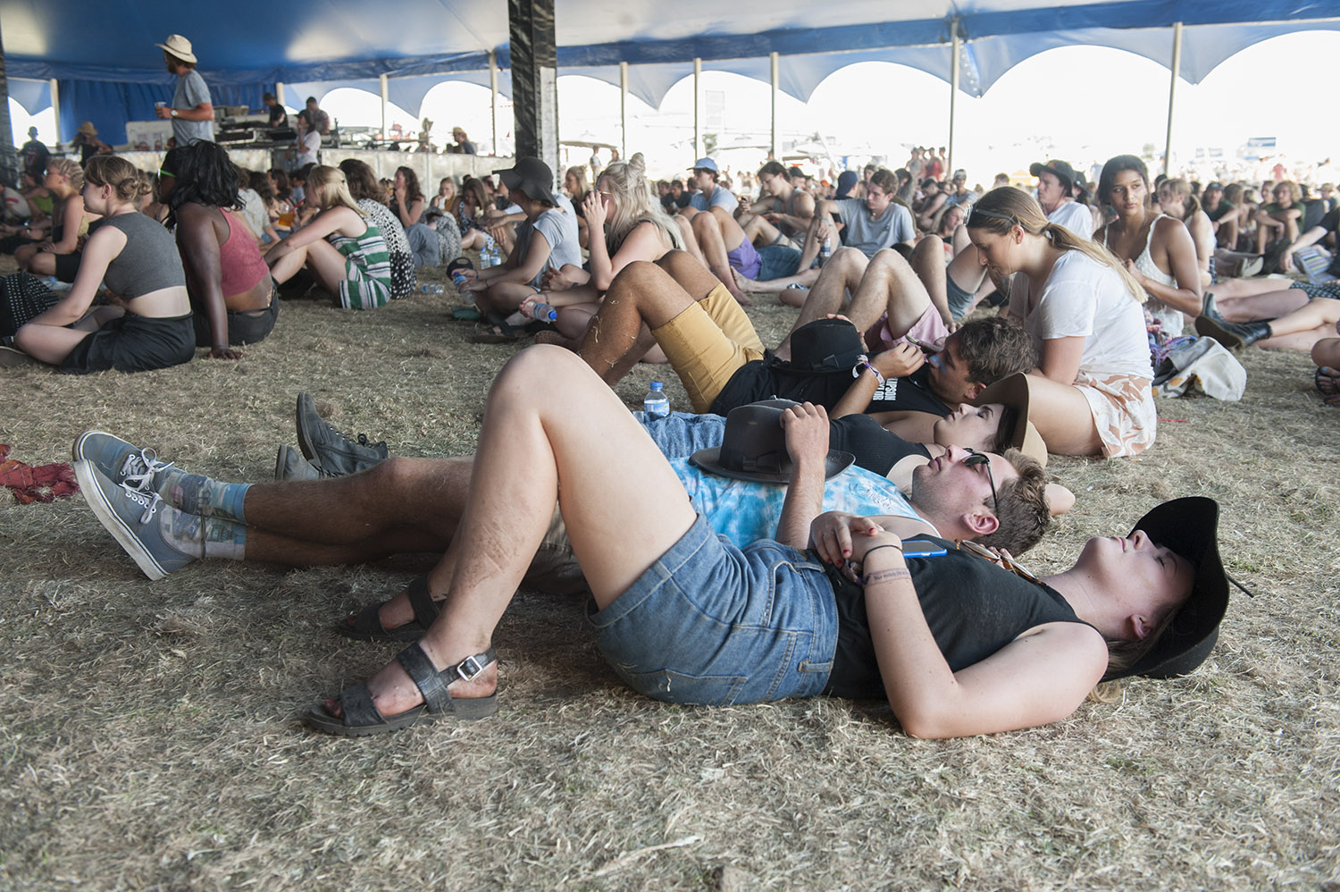 Time out between sets on day two of the 2015 Falls Festival - image courtesy of Kirsty Umback. 