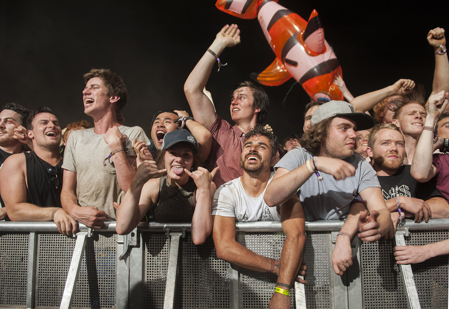 Waiting to celebrate the New Year, Falls Festival 2015 - image courtesy of Kirsty Umback.