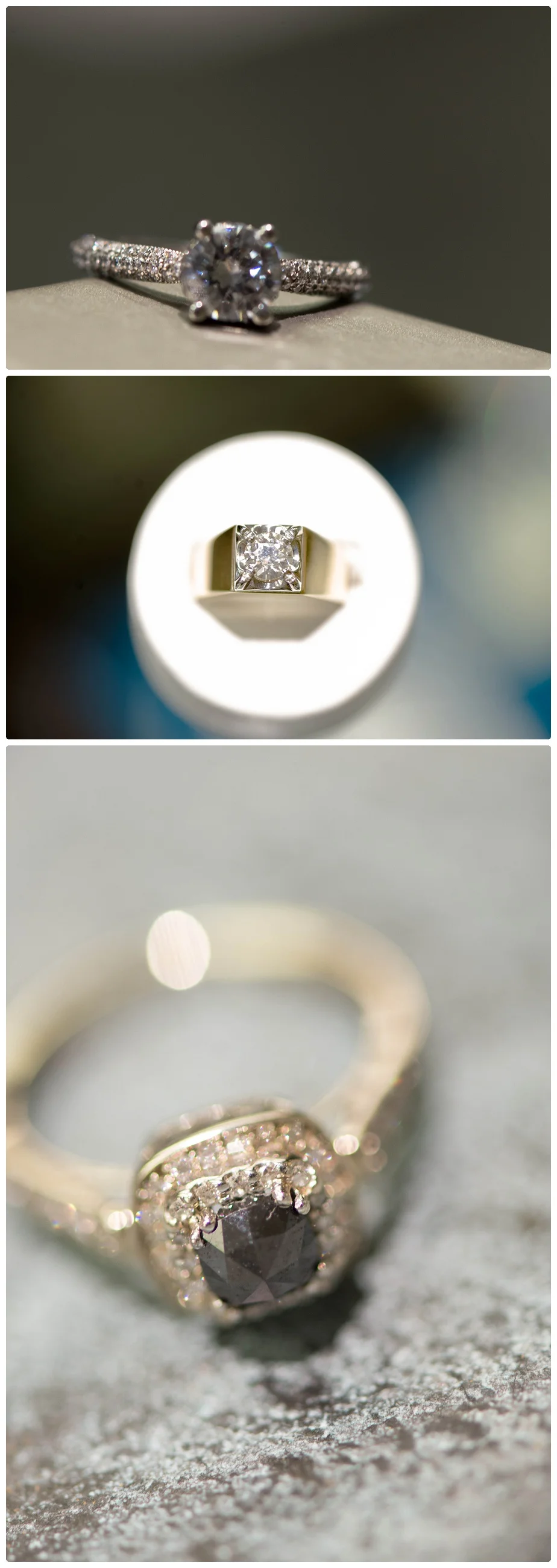 An unusual stone for a unique bride perhaps? This ring is gorgeous!