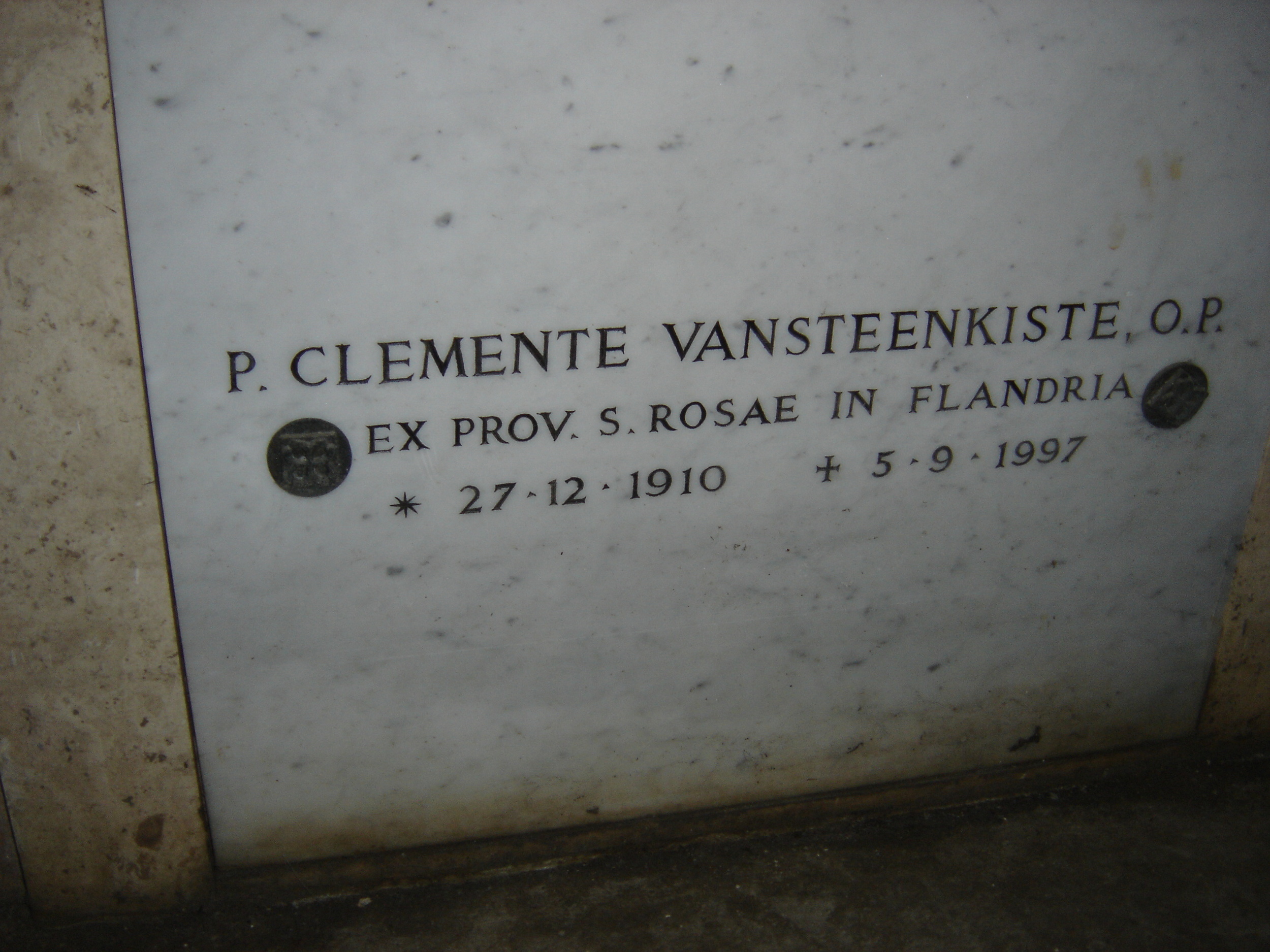 The tomb of Fr. Clemens Vansteenkiste
