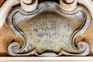 head piece of the altar in the abbot of fossanova's chapel . Photo Credit: Joseph Yarbrough