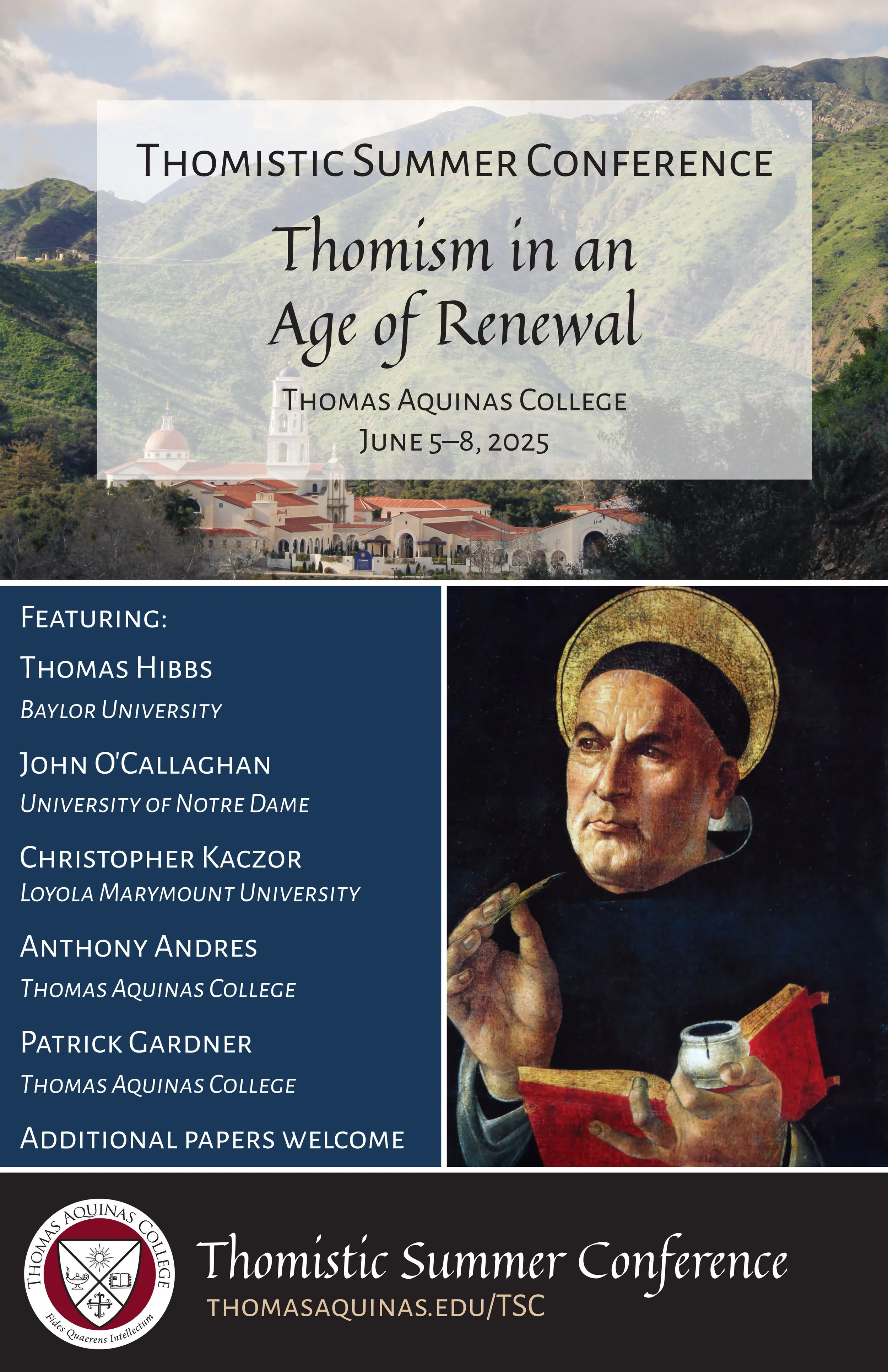 Thomistic Summer Conference at TAC (CA), June 5-8