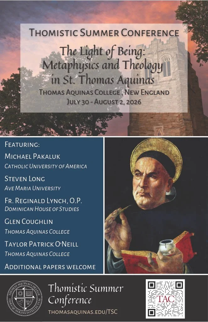Call for Papers: Thomistic Summer Conference in New England, July 30 - August 2