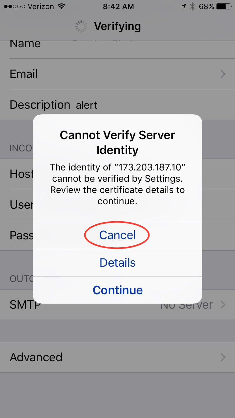 Certificate issue
