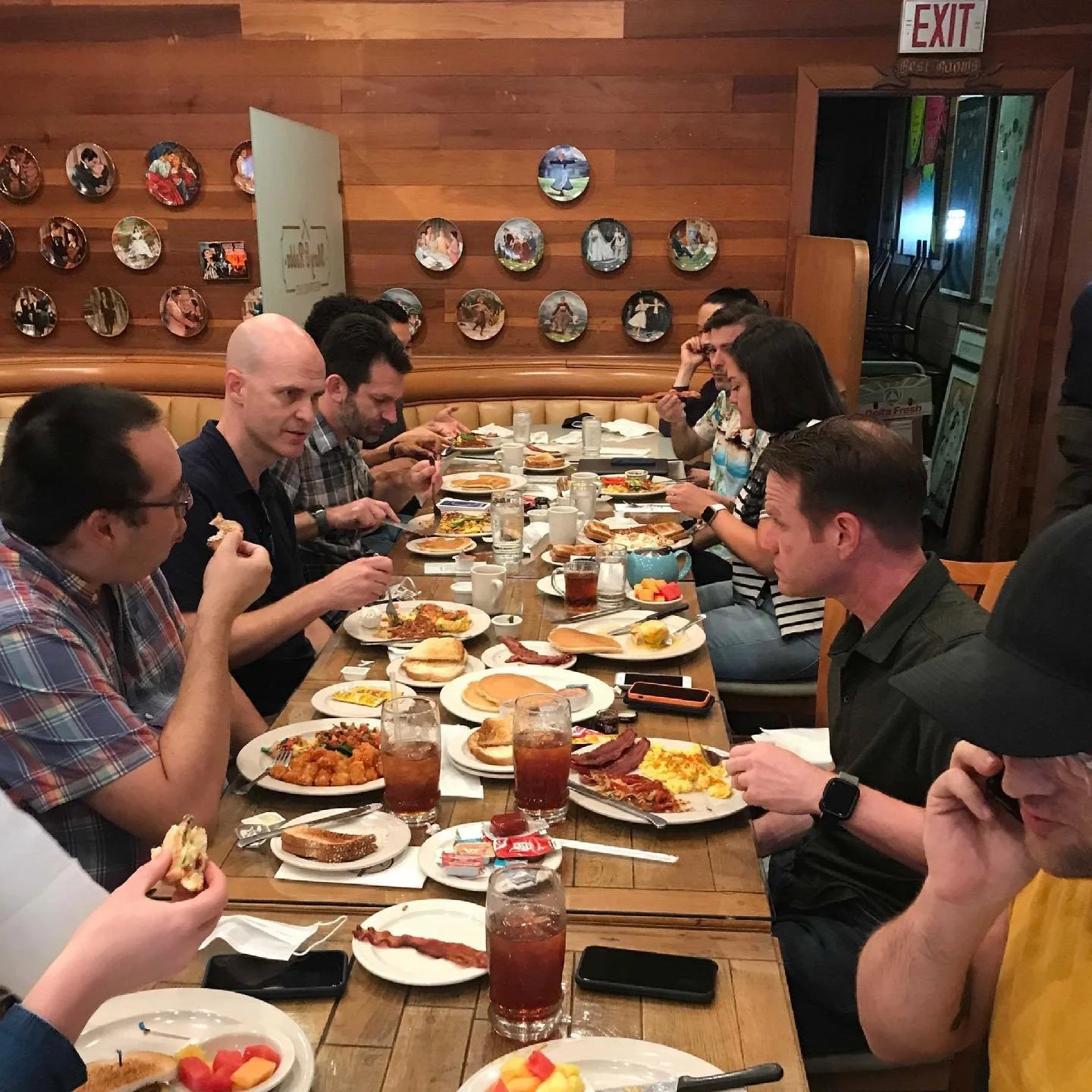 Yesterday was our first in-person staff "meeting" in over a year. Some of our team had never met face-to-face before. We had bacon, eggs, and a lot of catching up to do! #breakfast #meeting