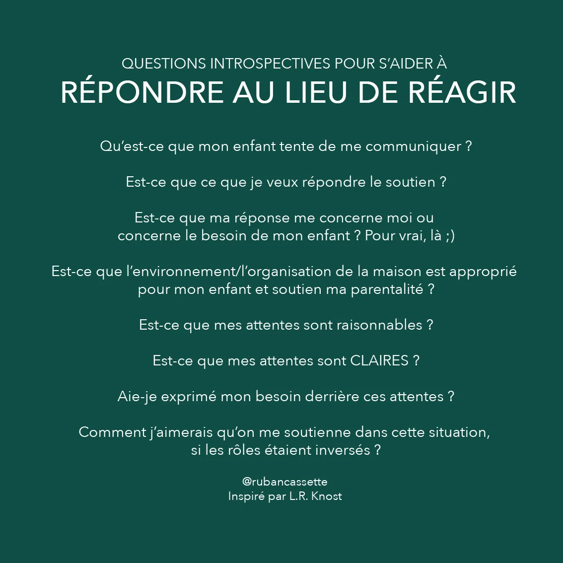 INTROSPECTION - RÉPONSE AU LIEU DE RÉACTIVITÉ