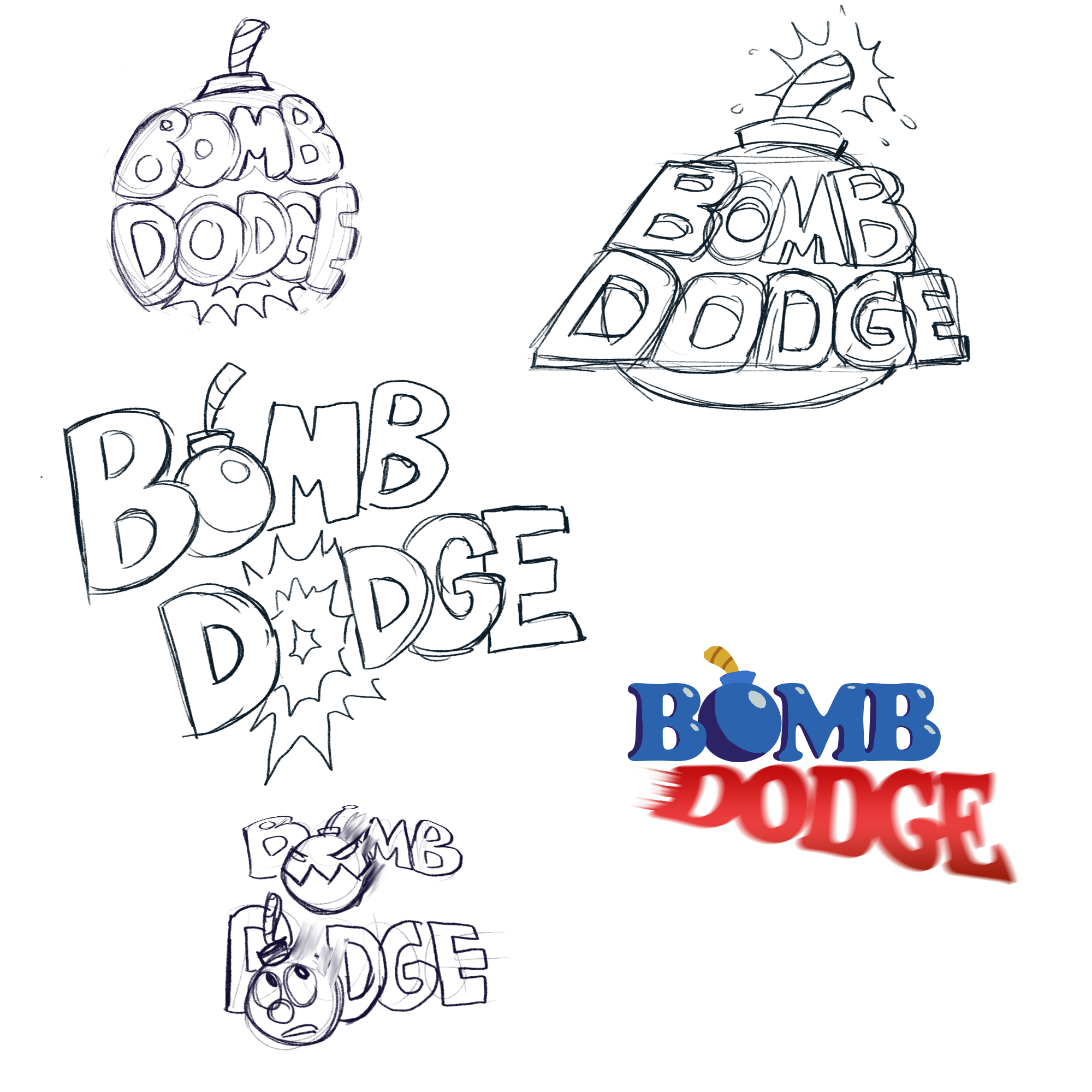 Bomb Dodge concept logos by Andrea Dailey