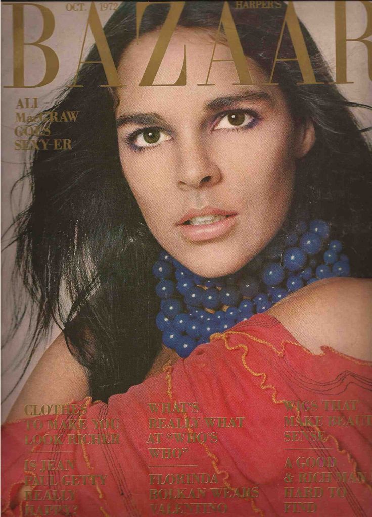 Ali MacGraw - Harpers Bazaar 1972