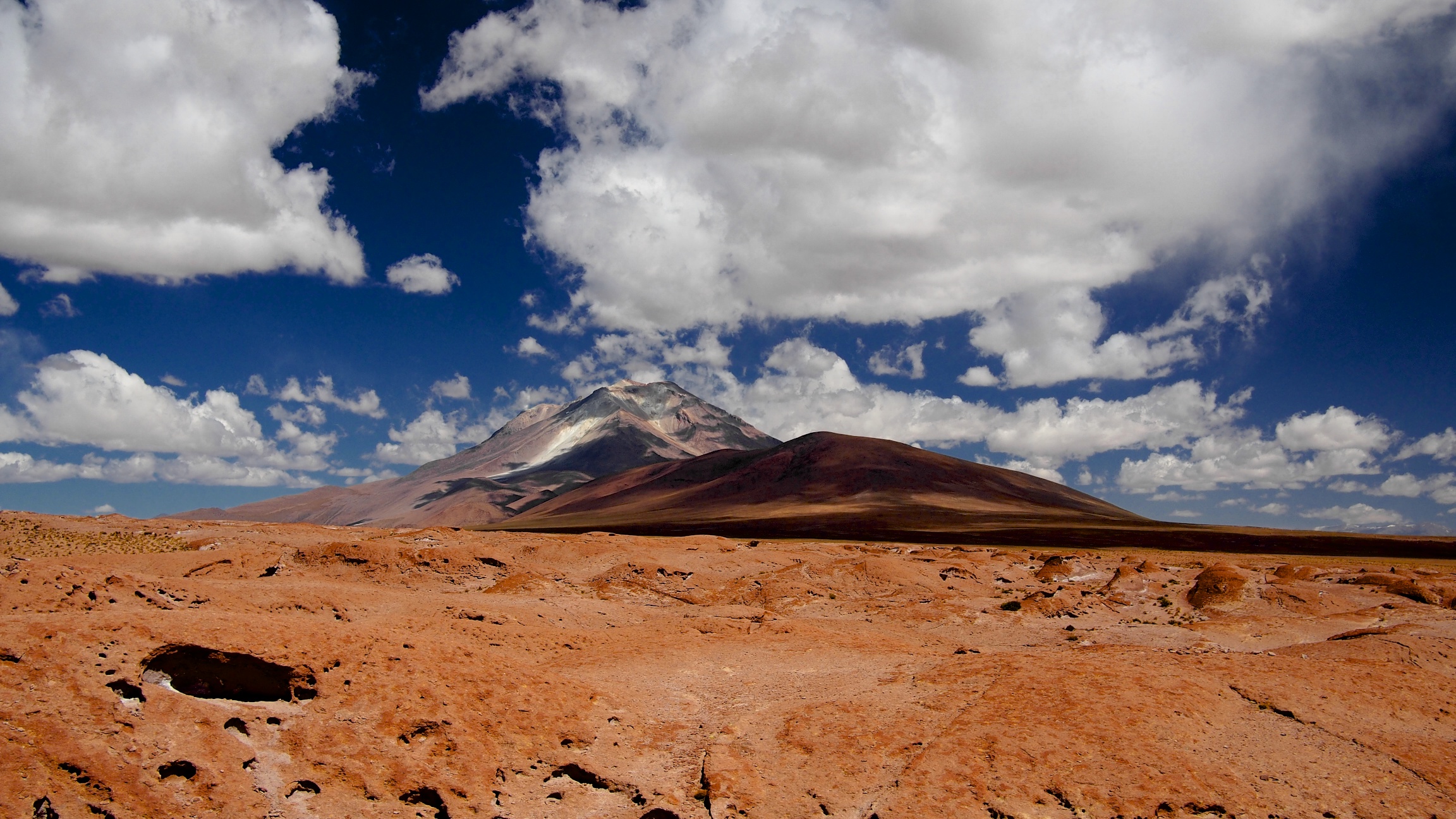 Ollague Volcano in Northern Chile, on the border with Bolivia