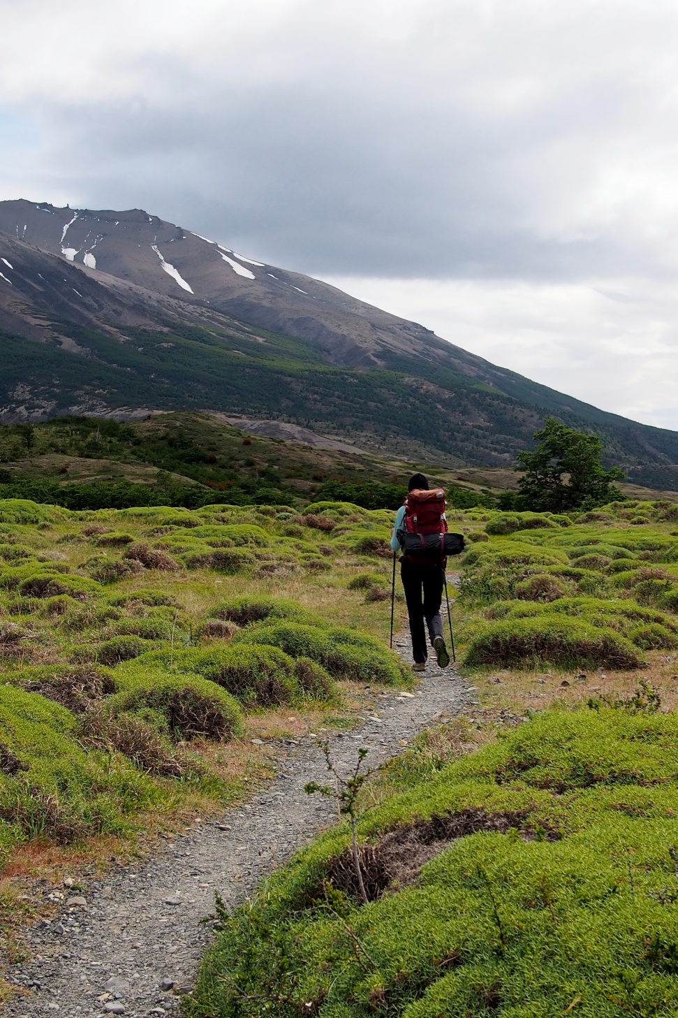 On our way up towards the final campsite. The meandering path eventually becomes much steeper as you get closer to the camp...