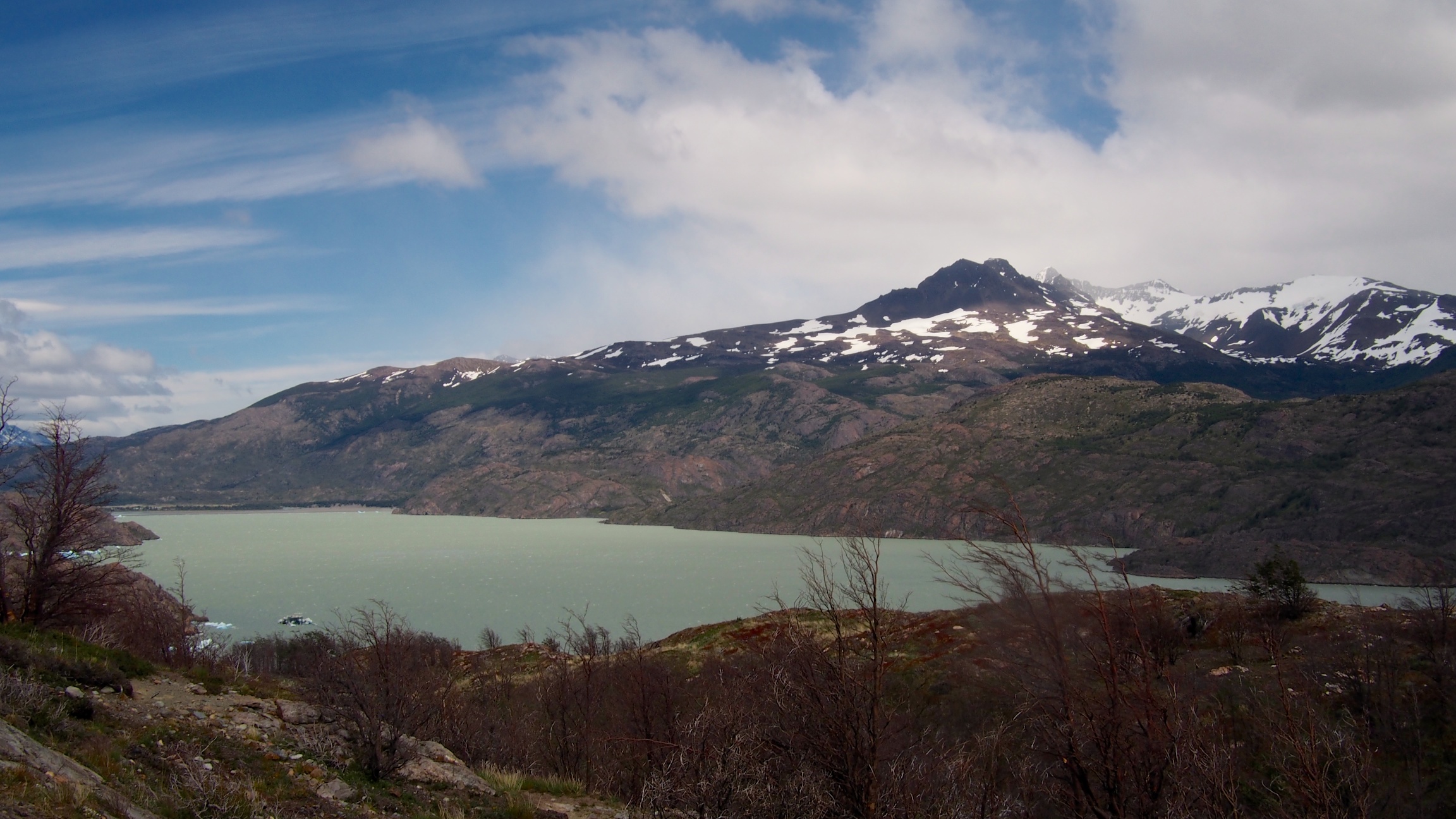 After a short boat ride, we started our hike from Paine Grande to Refugio Grey. Above was our first view of Lago Grey. Look to the right and you'll be rewarded with the gorgeous Glacier Grey, as seen below.