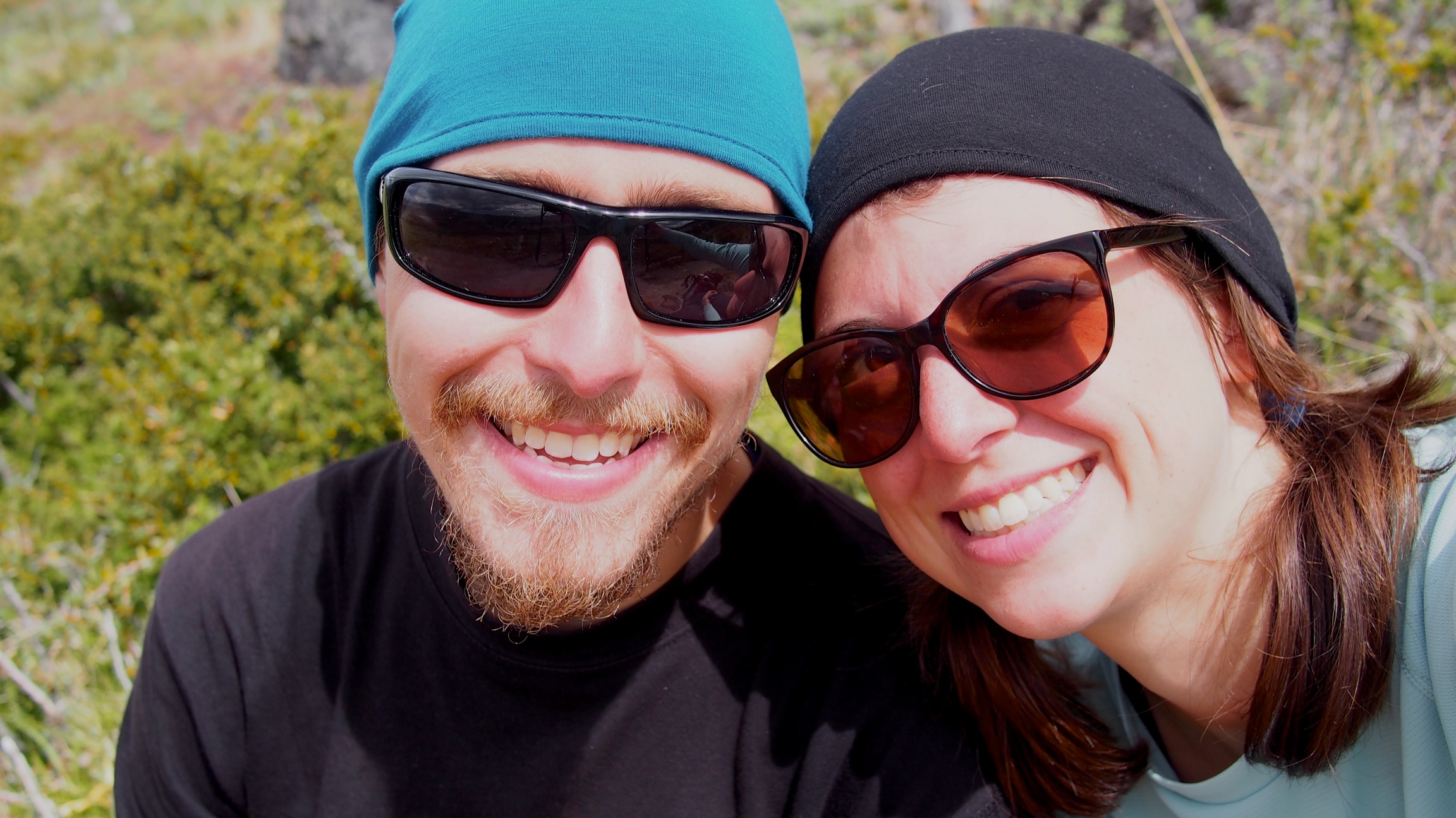 A break from all the uphills. Note: Beanies are a great way to hide dirty hair ;)