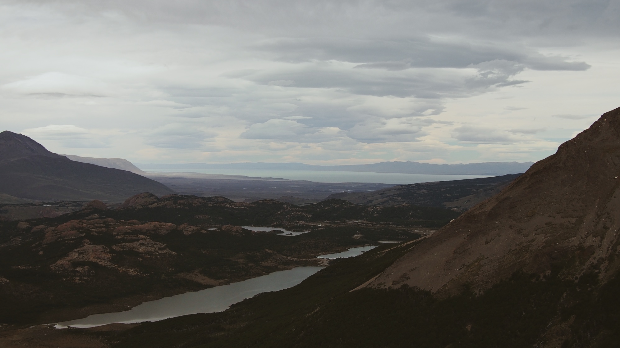Looking back from the viewpoint. The clouds were our friend that day, keeping temperatures down and clearing out just when we needed them to. 