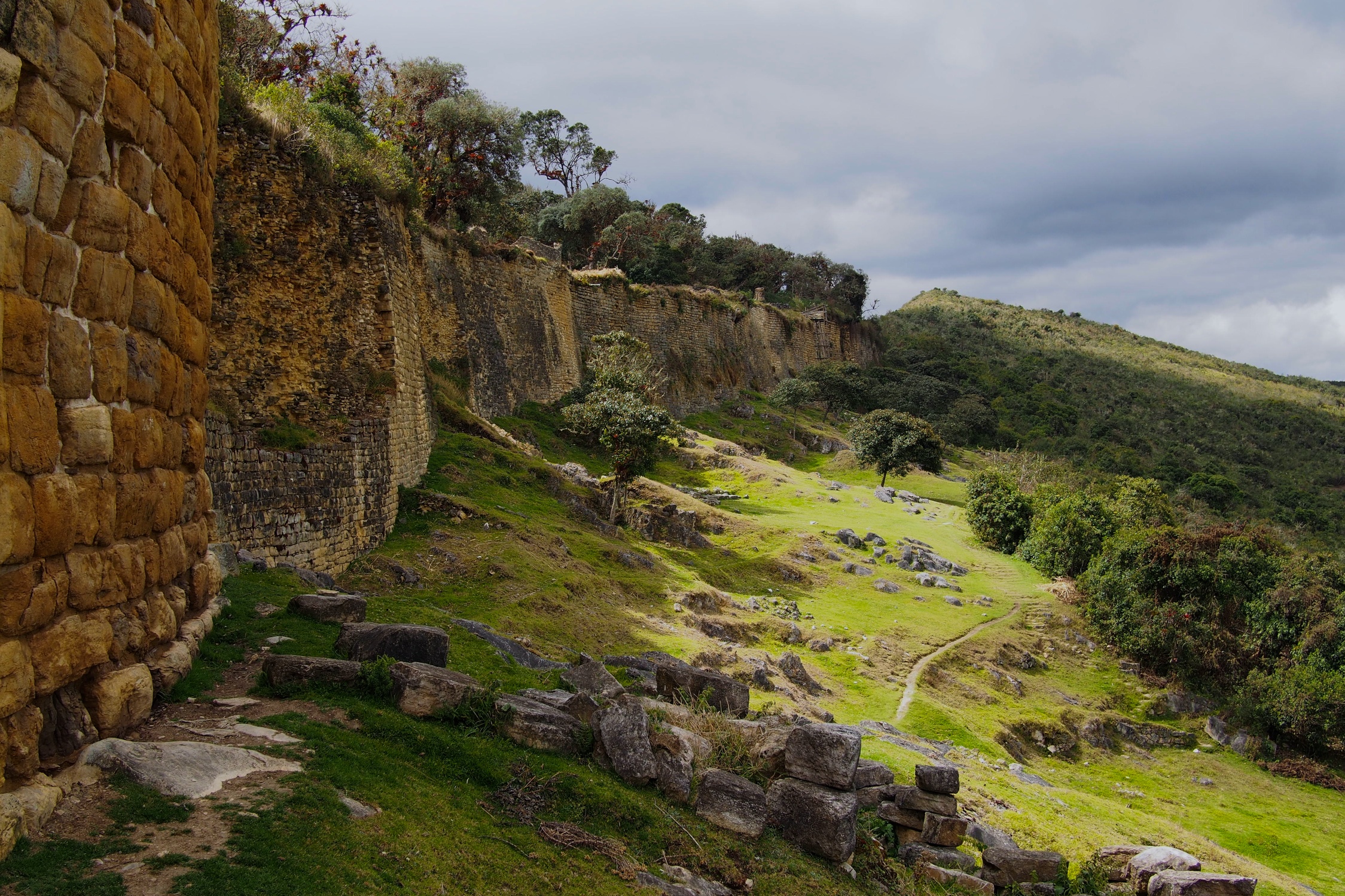 The outside wall - Kuelap, Peru