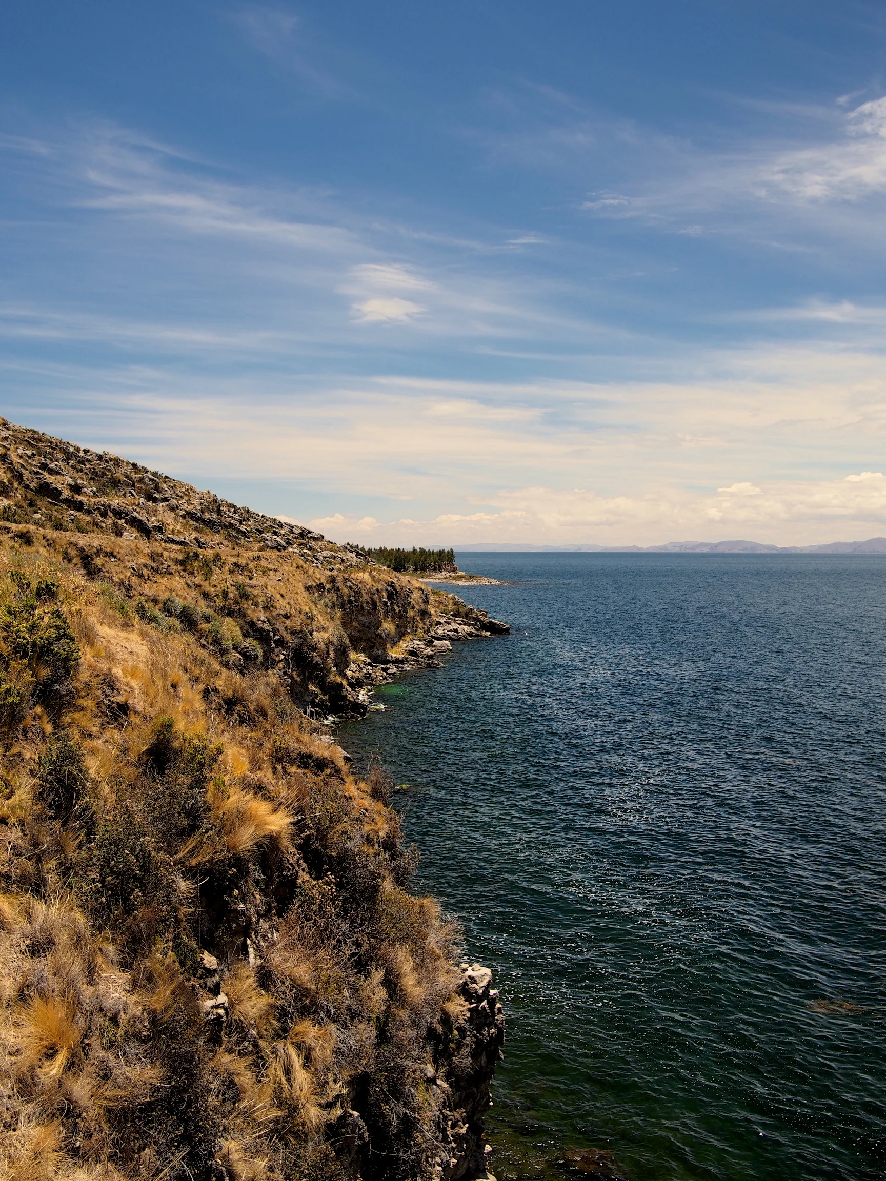The coast along the northern part of the island - Isla del Sol, Bolivia