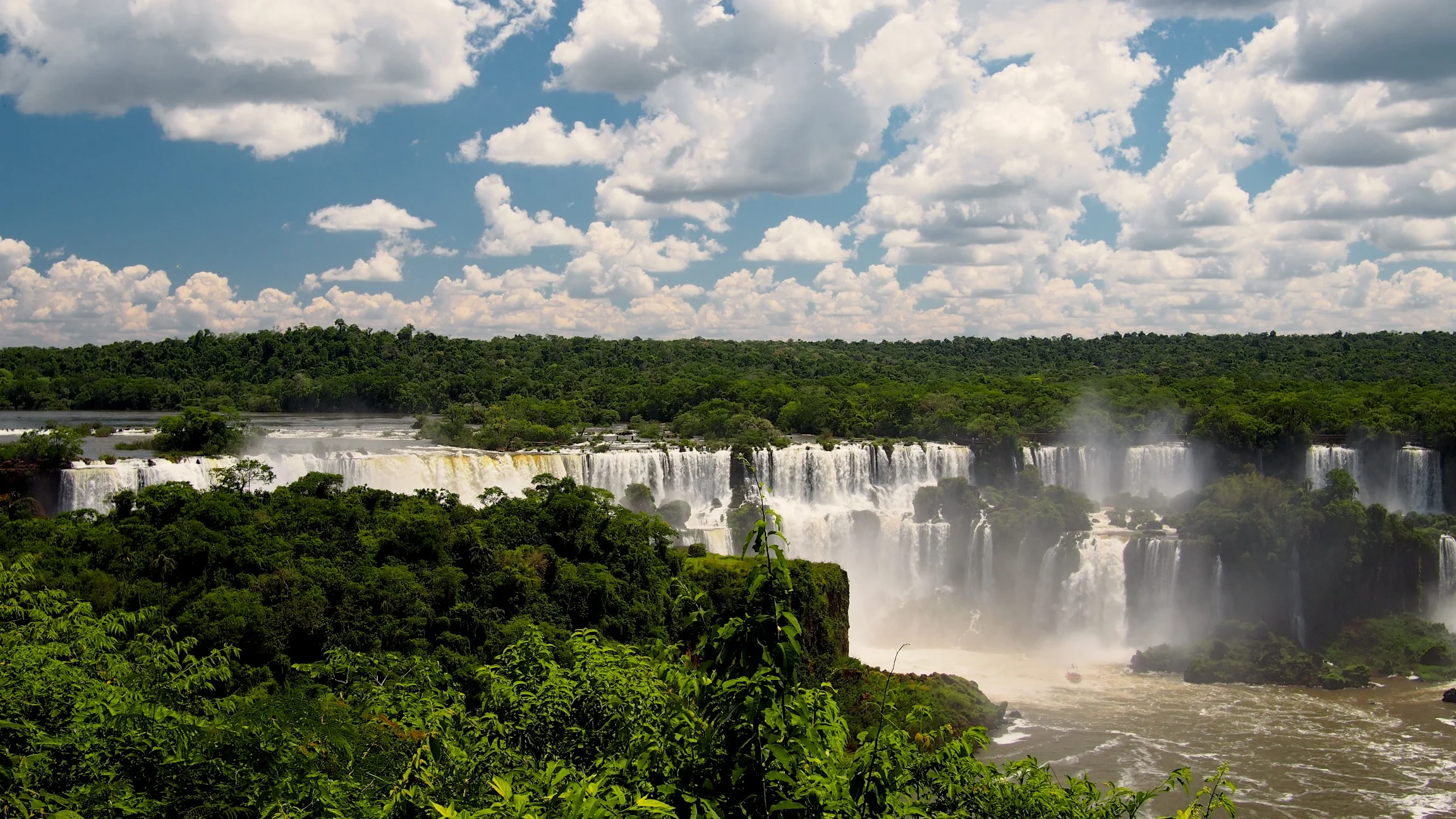 Looking out towards the Argentinian side of the falls from Brazil - Foz do Iguaçu, Brazil