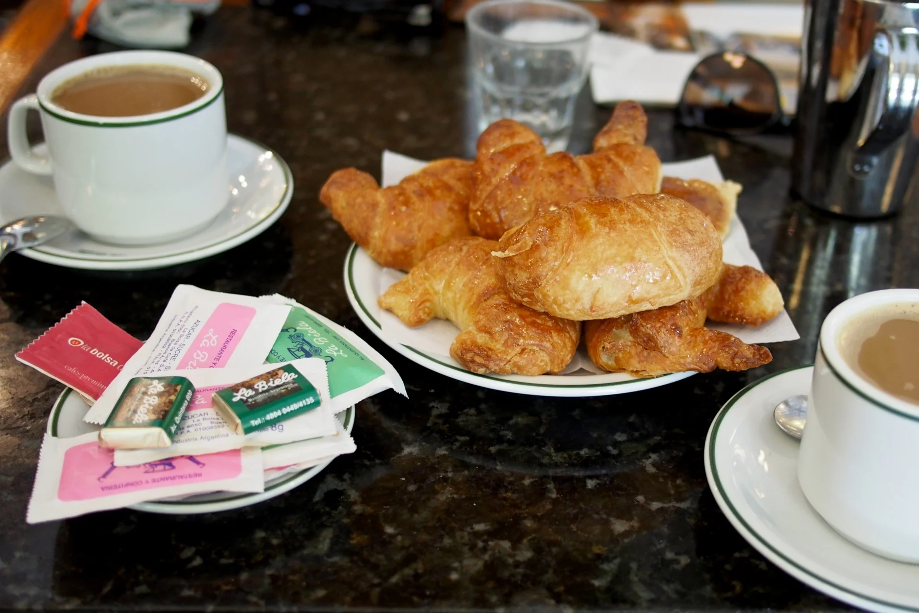 Medialunas at La Biela - Buenos Aires, Argentina