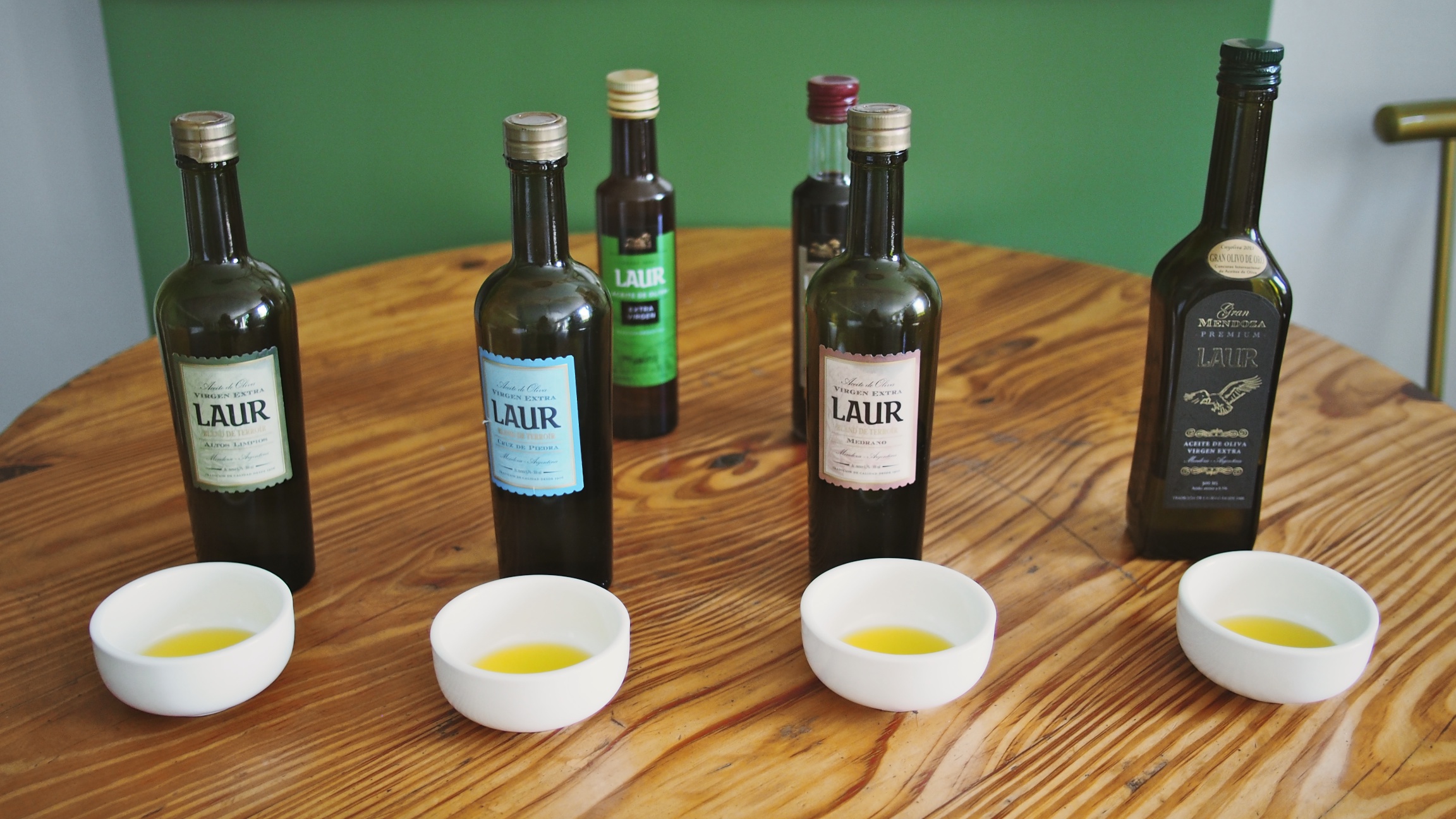 A selection of their oils - best to try with a spoon first to taste the oil at its purest