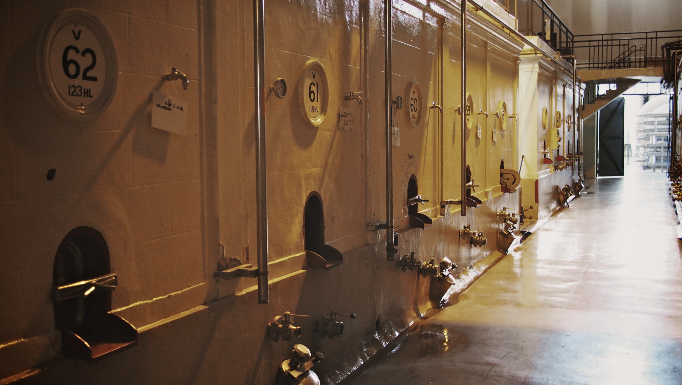 Glazed tile holding tanks