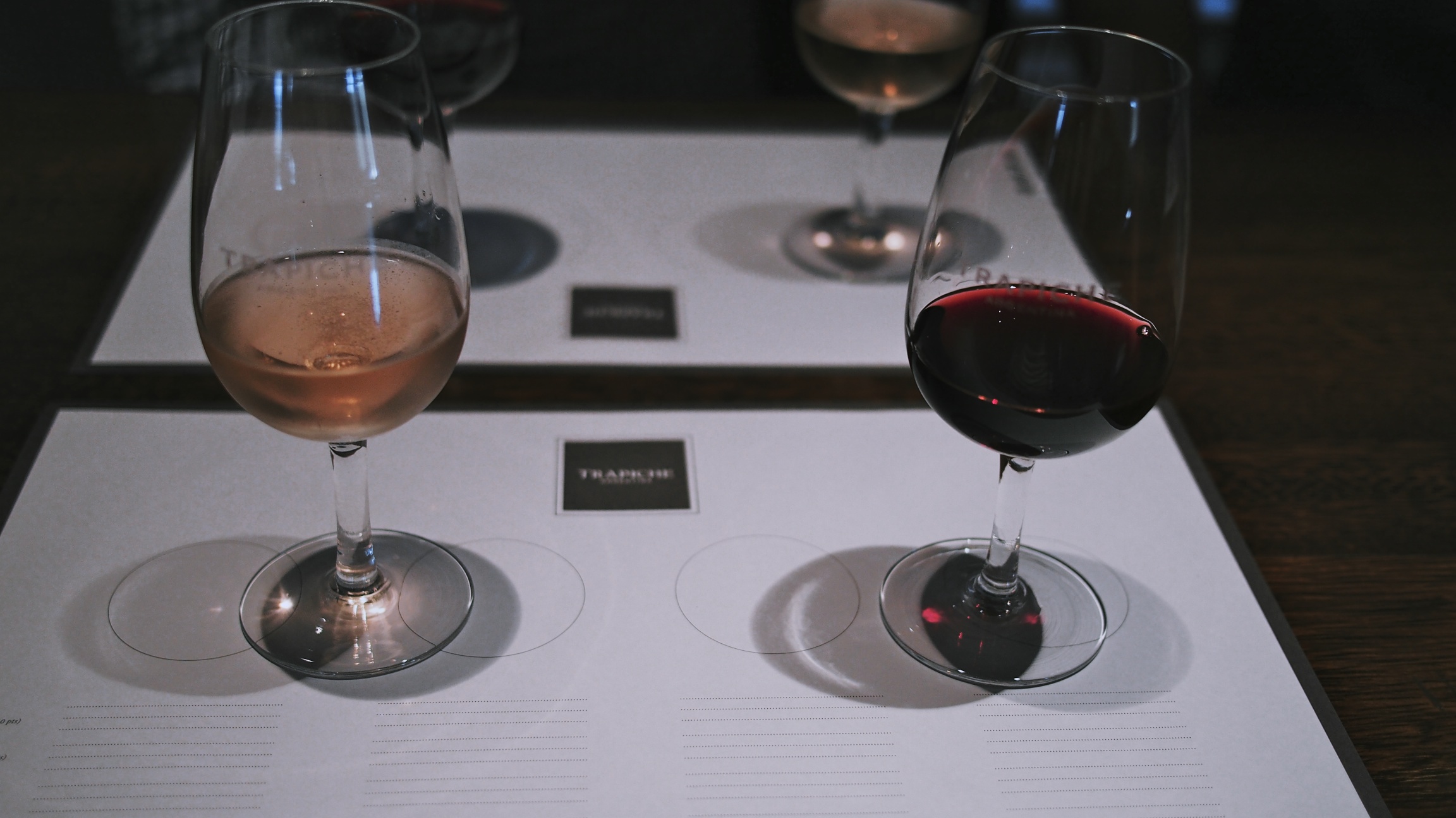 Two of the wines we sampled at Trapiche