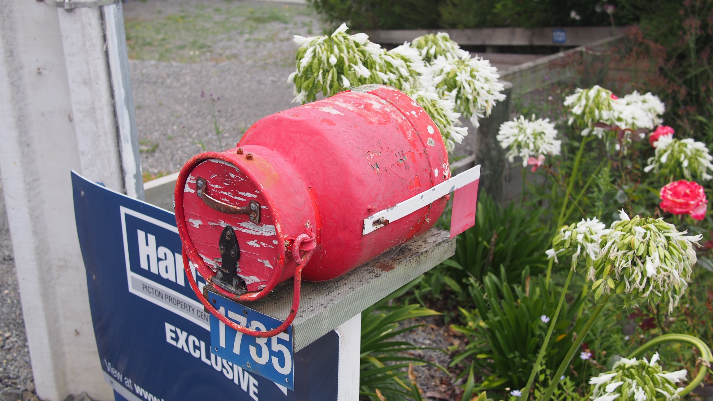 Fun mailboxes along the Queen Charlotte Drive, New Zealand