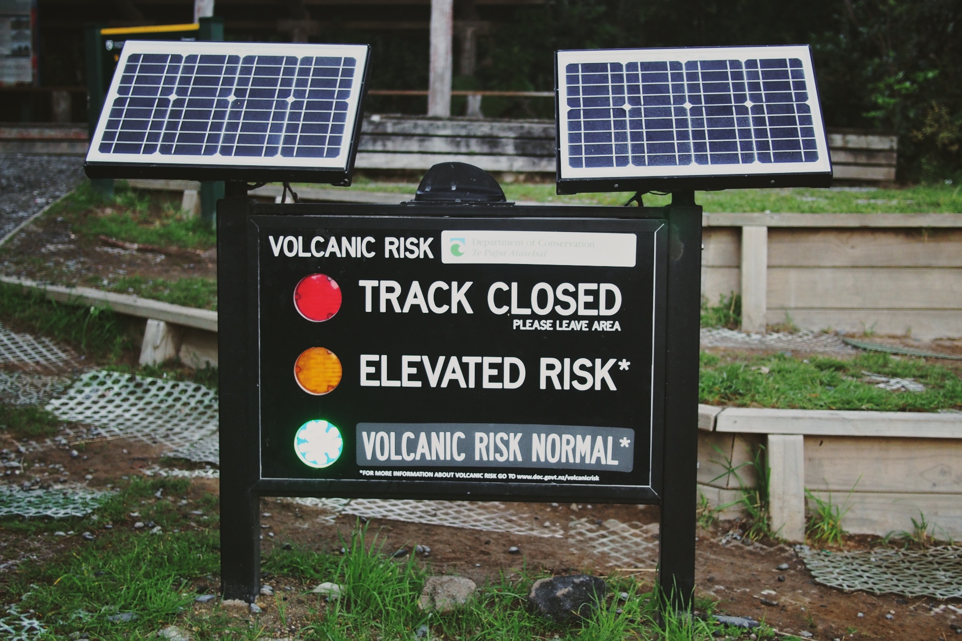 An early morning greeting of normal volcanic risk