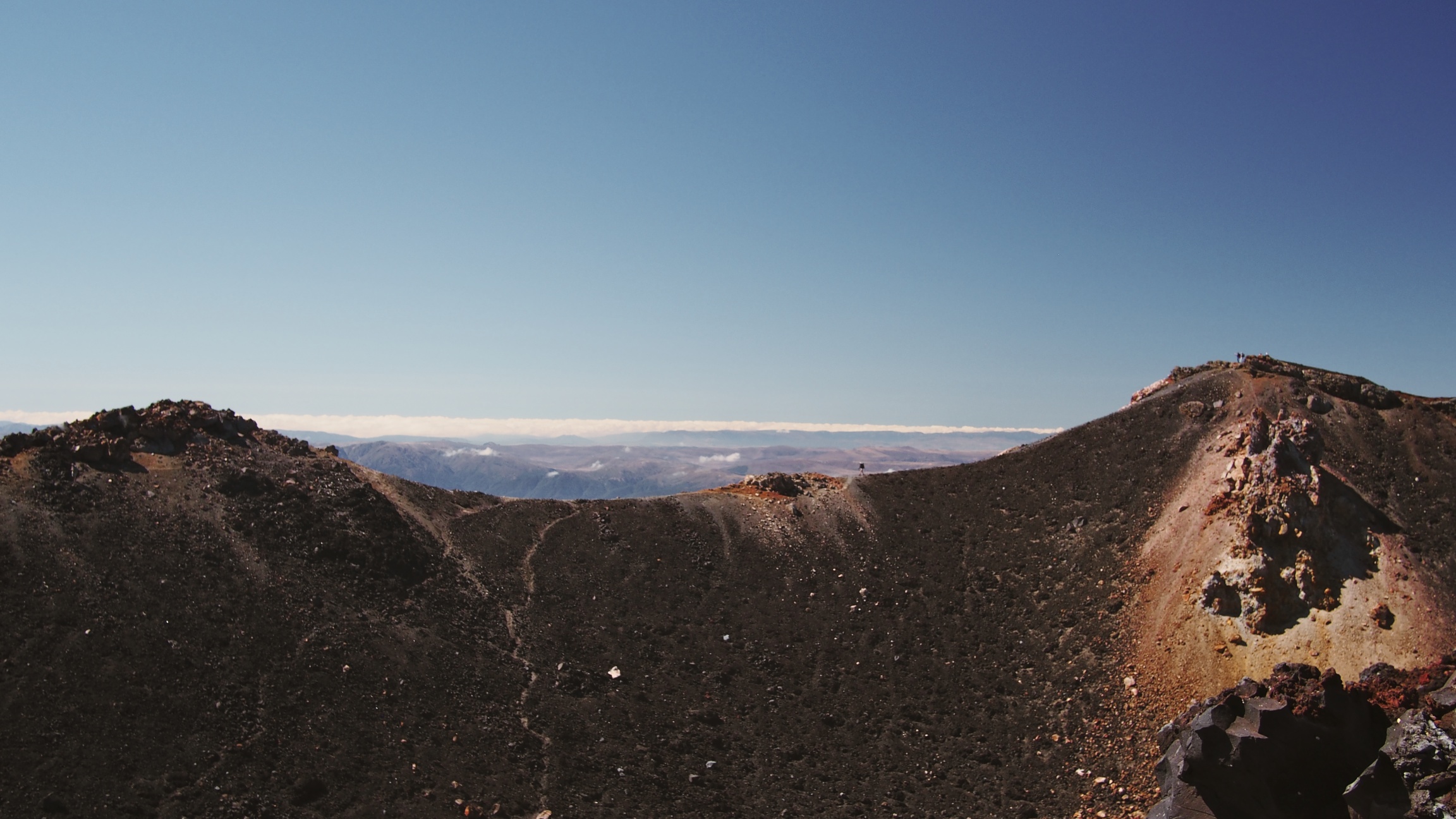 You can actually trek around Mount Ngauruhoe once you reach the summit. Can you spot the lone hiker?