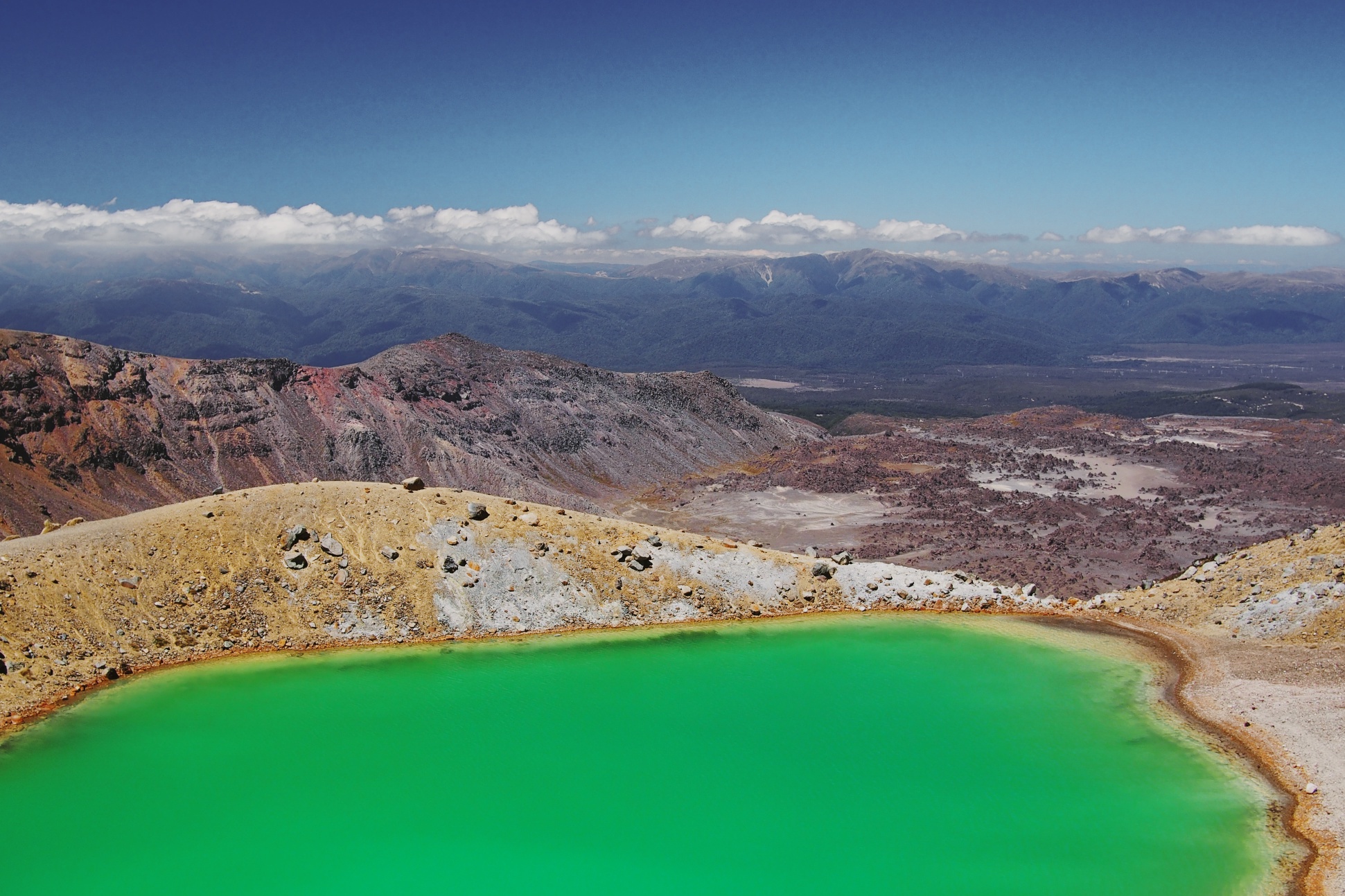 More volcanic rock surround this area so it was important to stay cautious and not get too distracted by the amazing colors of these lakes.