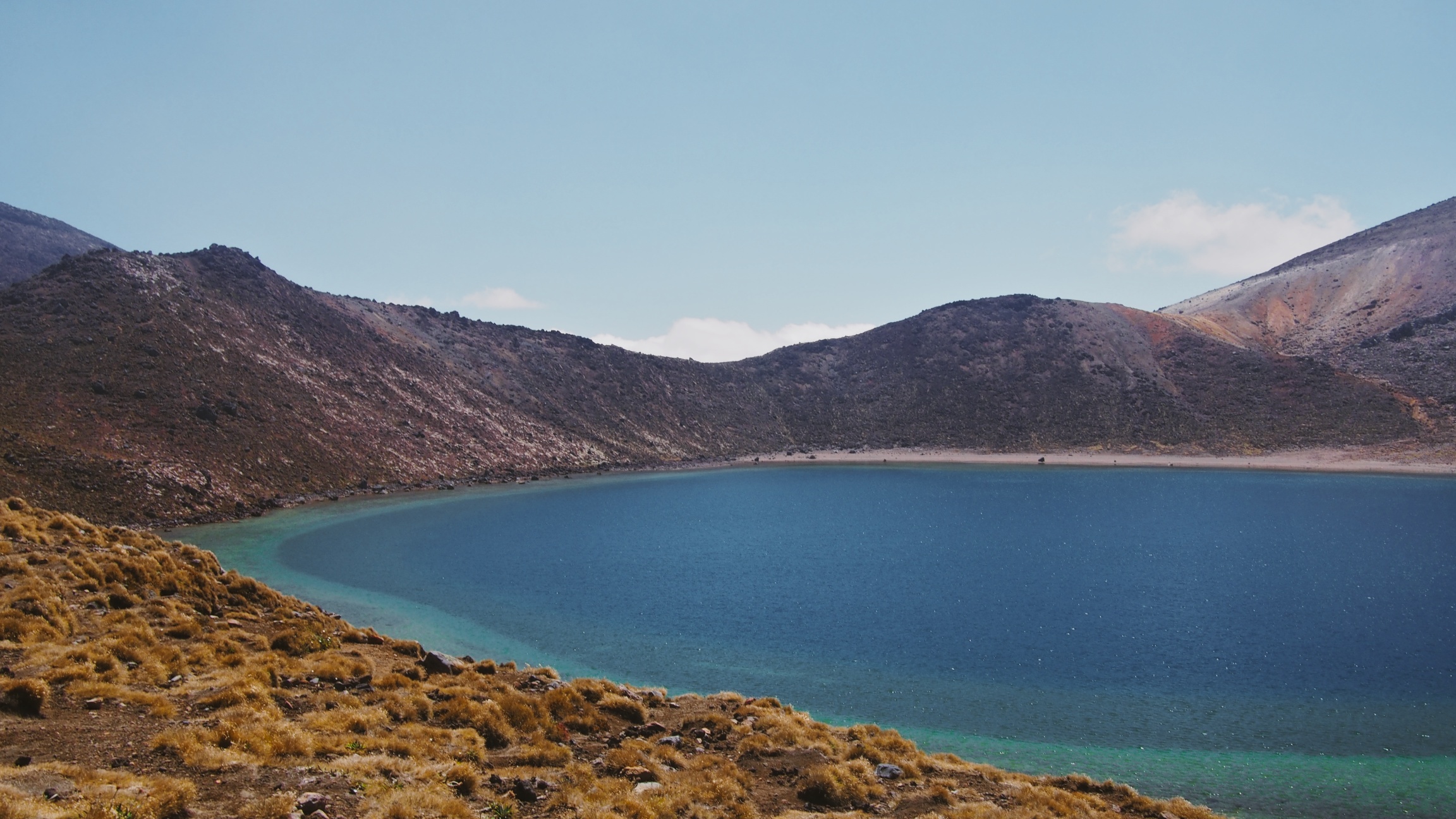 A close-up of the Blue Lake we saw from the summit of Mount Ngauruhoe.