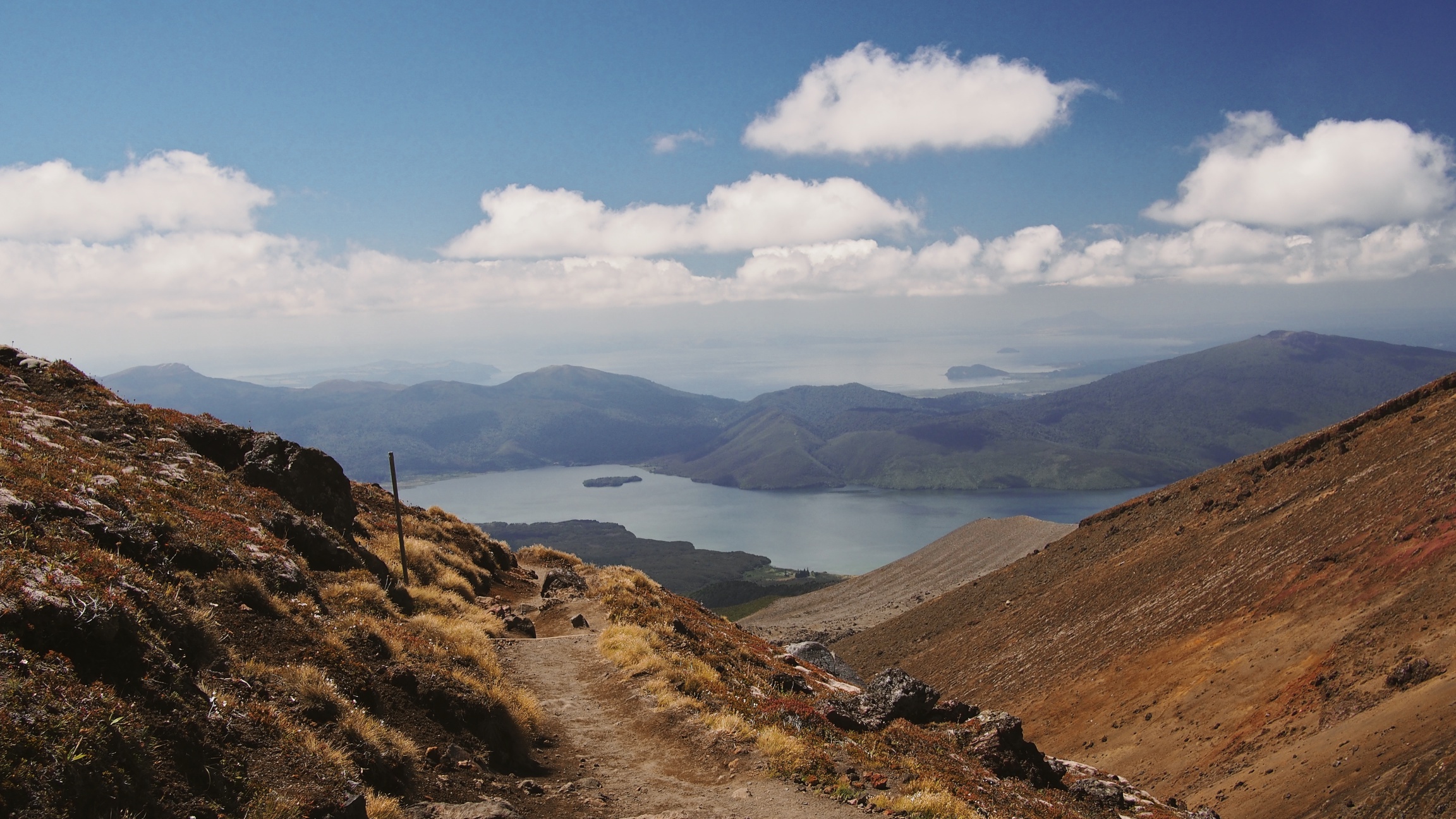 Our last leg of the hike was mostly all downhill with amazing views of Lake Rotoaira and Lake Taupo