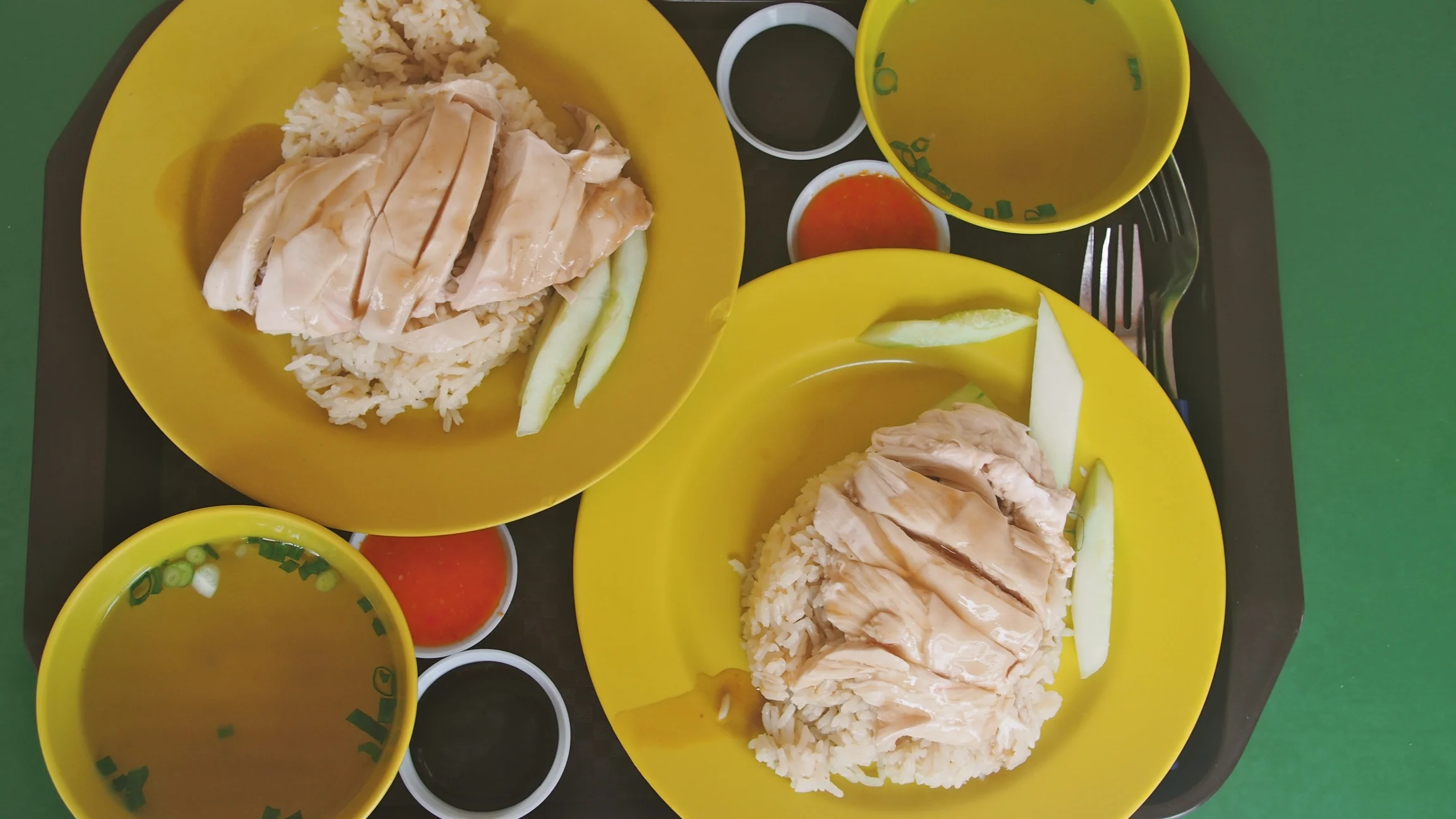 Chicken rice from Tian Tian at the Maxwell Food Centre - Singapore