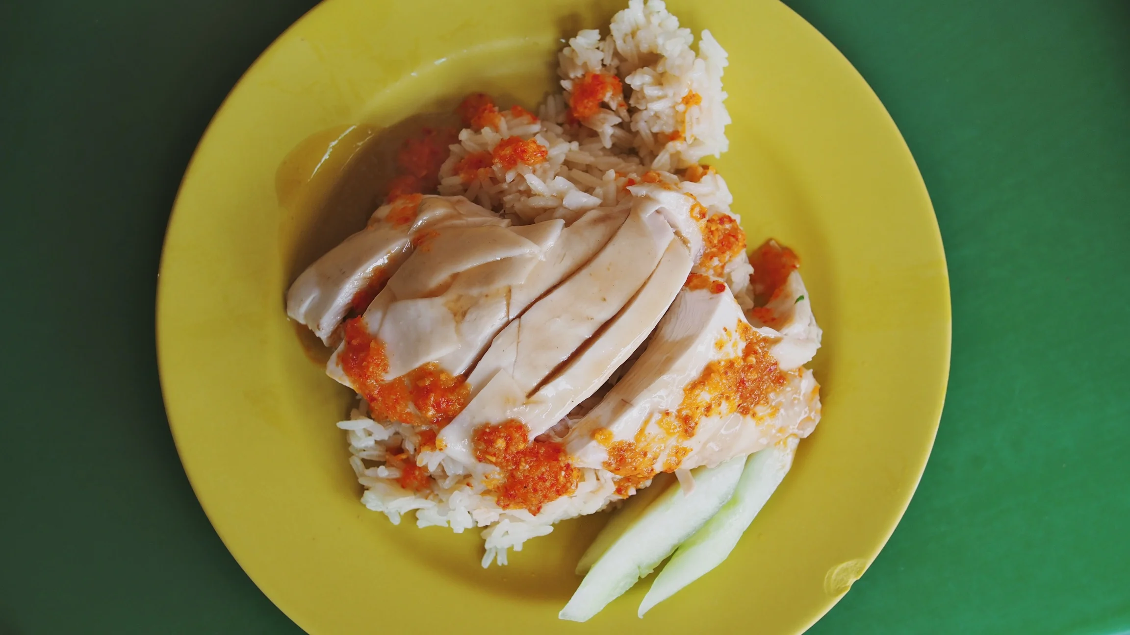 Chicken rice from Tian Tian at the Maxwell Food Centre - Singapore