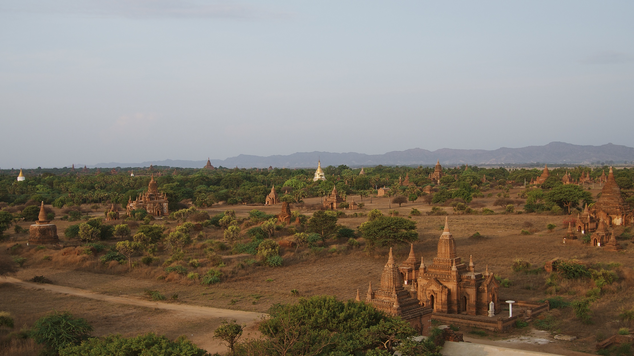 VIEW FROM SHWESANDAW TEMPLE