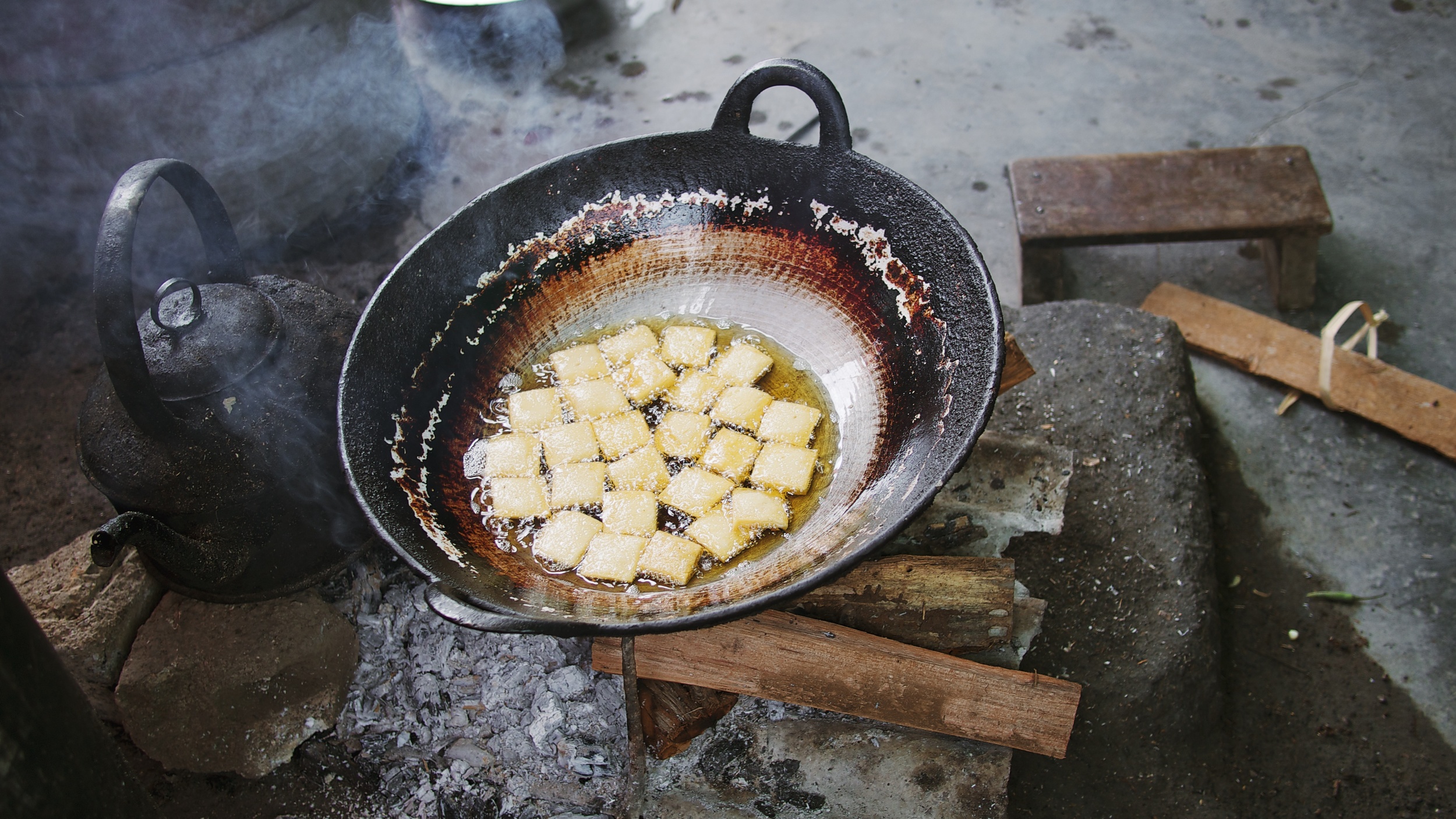 Fresh tofu at the market