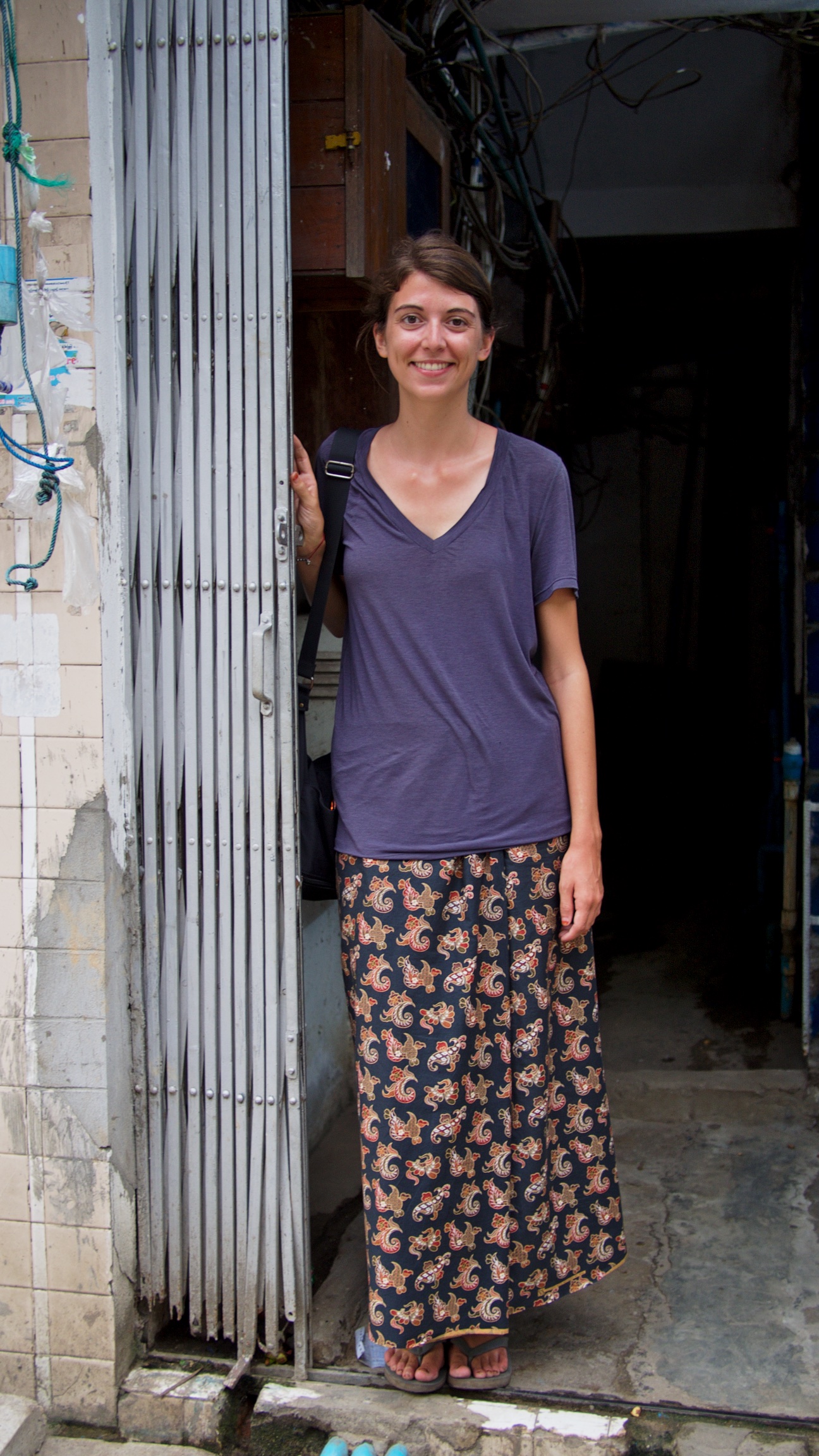 LONGYI LADY. THE LOCALS LOVED SEEING HER WEARING IT.