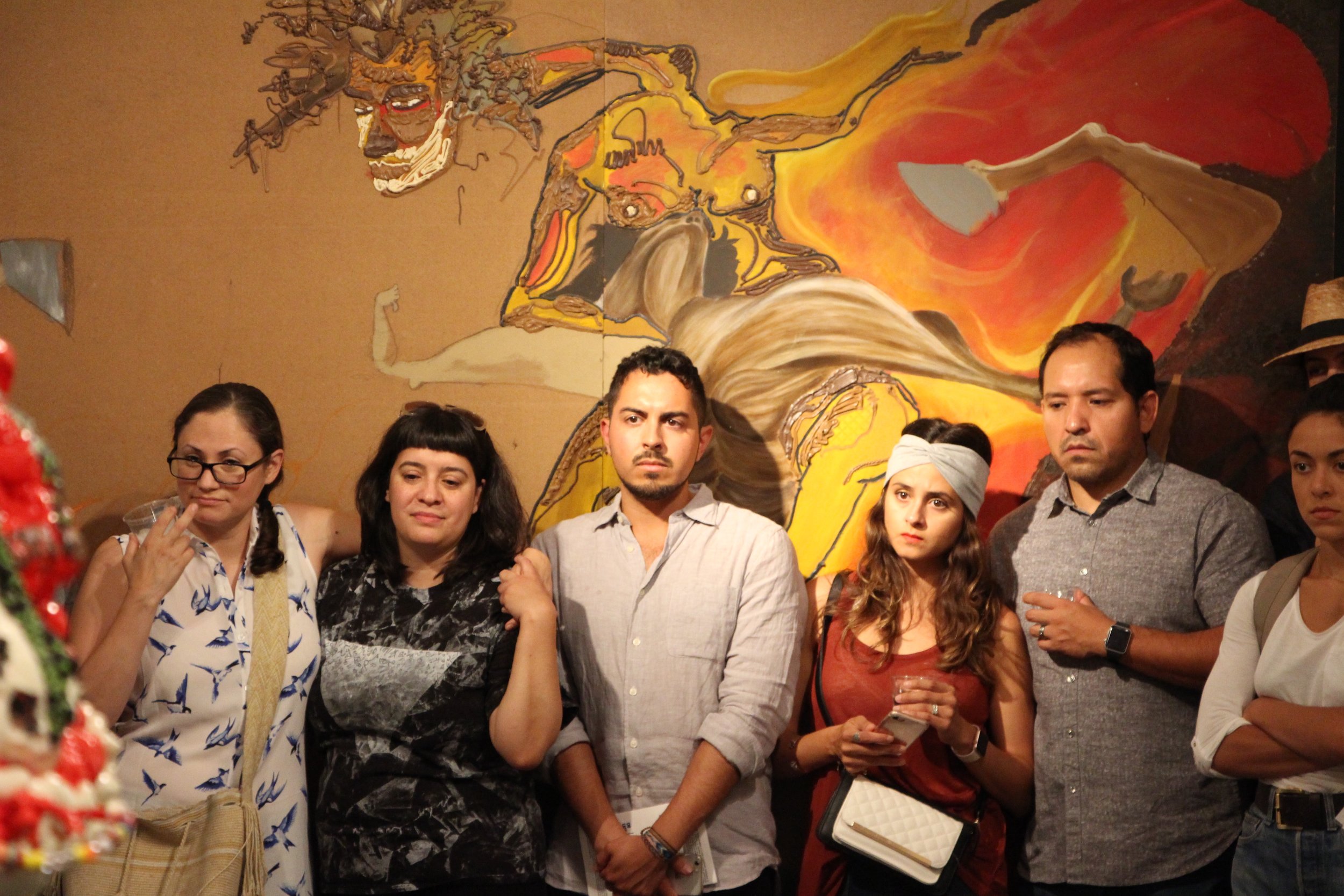 During opening reception at Chicago Artist Coalition