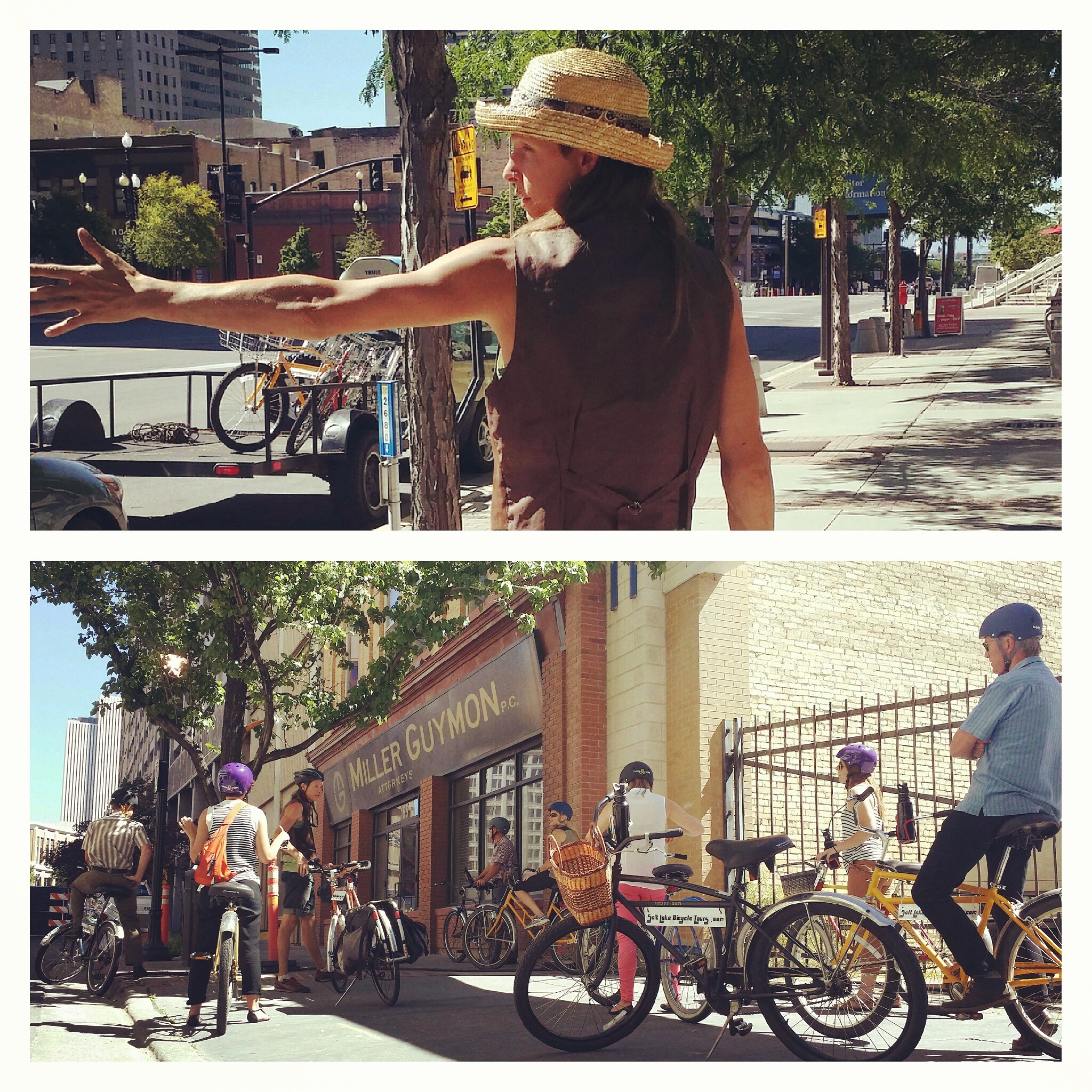 James Miska giving a safety talk. The whole crew at the Old Red Light District of Salt Lake. Photo credit Elke Opsahl &nbsp; &nbsp; &nbsp; &nbsp; VisitSaltLake.com