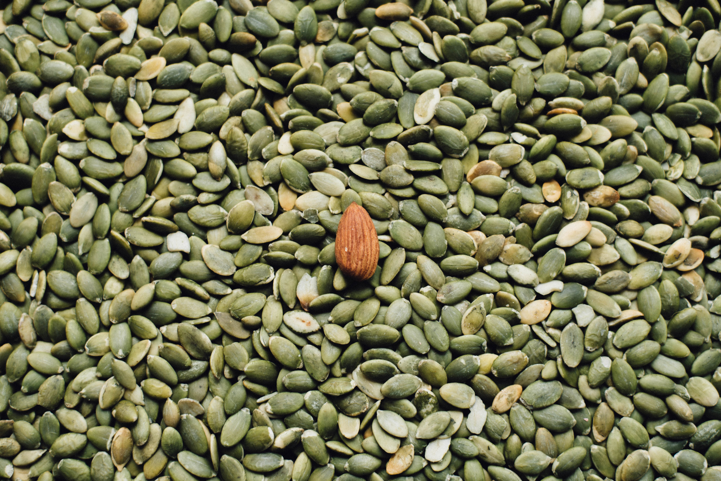 Pumpkin seeds contain plenty of tryptophan, an essential anti-anxiety nutrient.