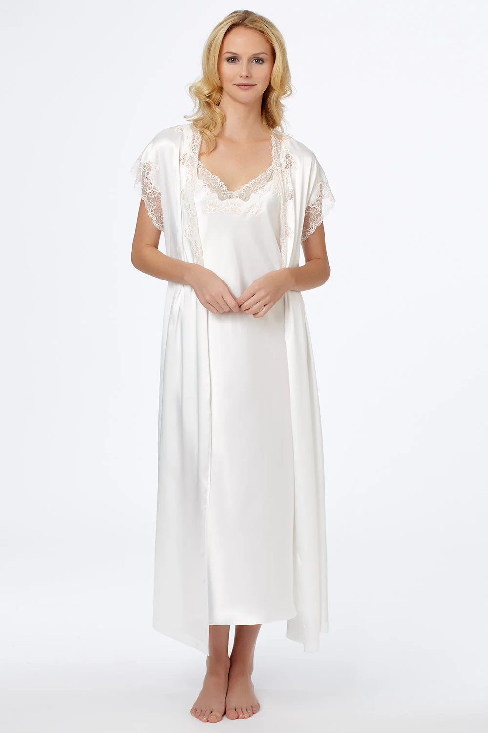 Silky Charmeuse Gown & Robe Set