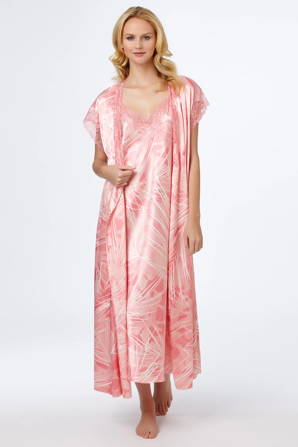 Silky Charmeuse Gown & Robe Set