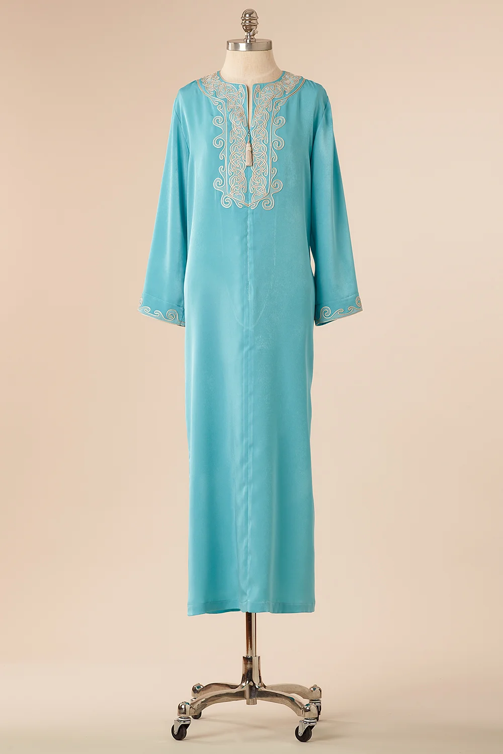 Silky Washed Satin Caftan