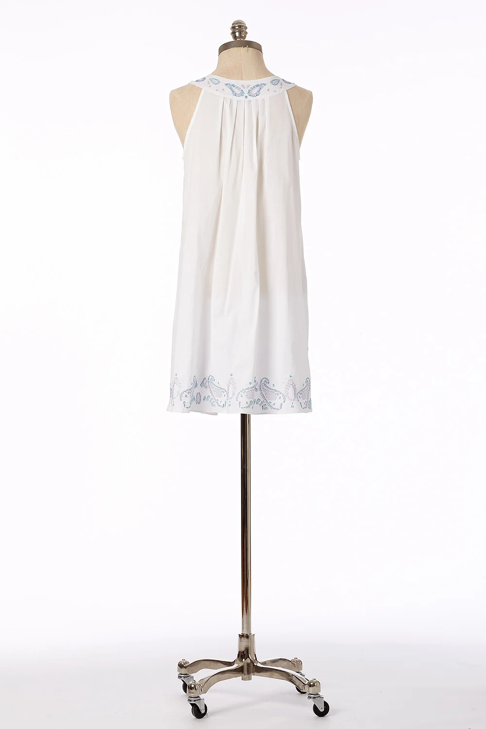 Embroidered Cotton Lawn Chemise - Back View