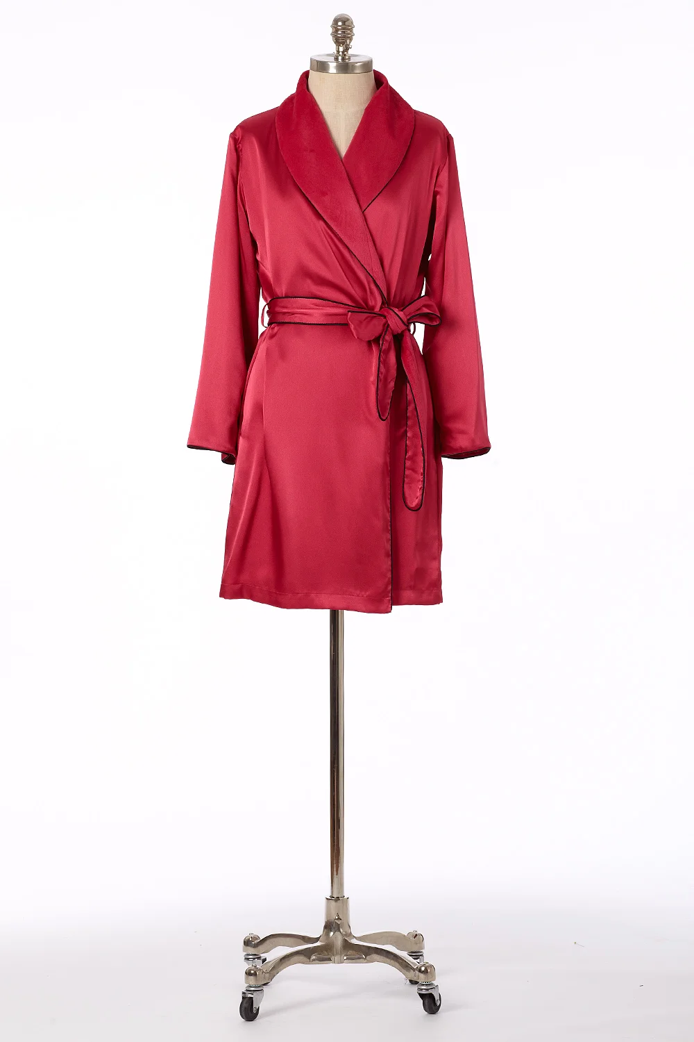 Silky Charmeuse Mink-Lined Wrap