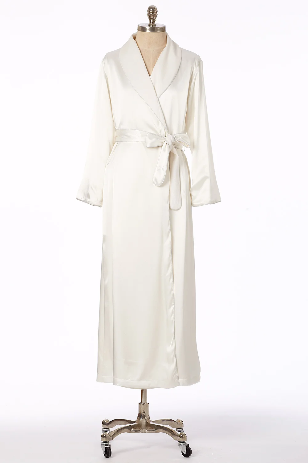 Silky Charmeuse Mink-Lined Robe