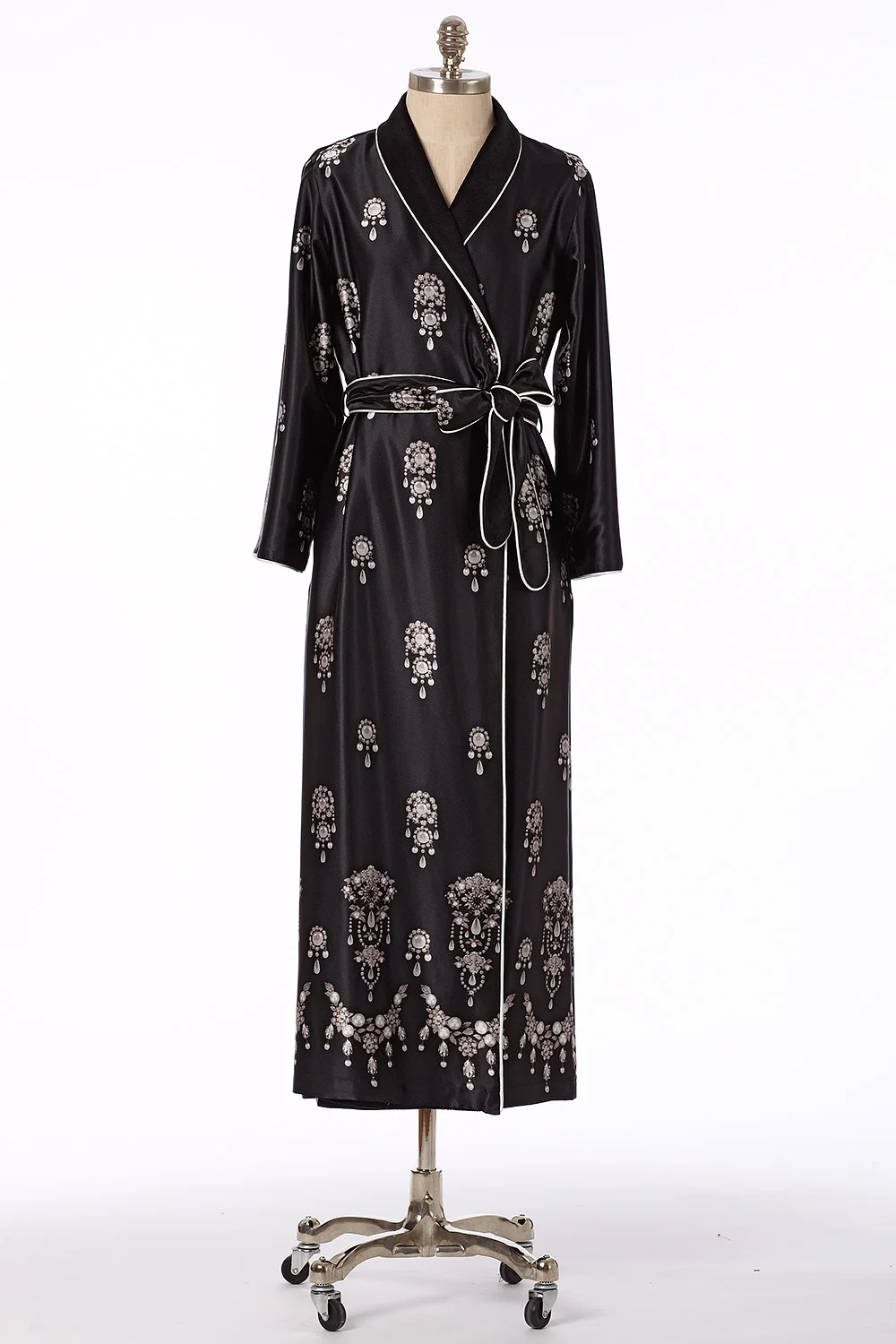 Silky Charmeuse Mink-Lined Robe