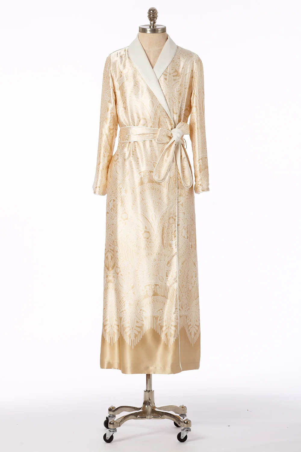 Silky Charmeuse Mink-Lined Robe