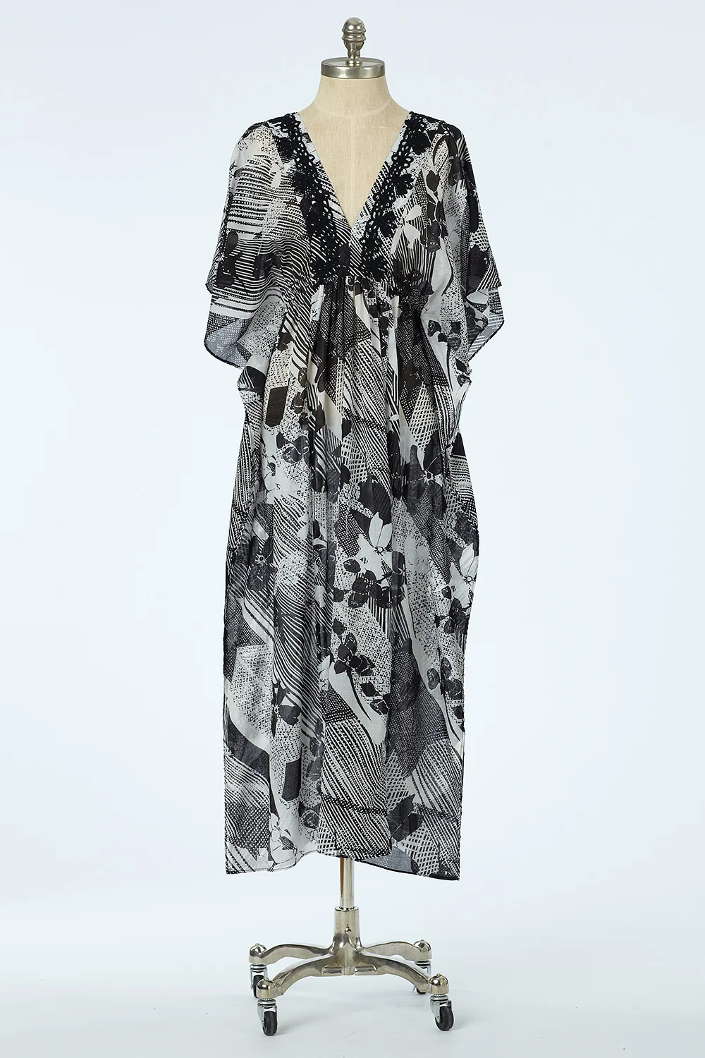 Sheer Cotton Lawn Caftan